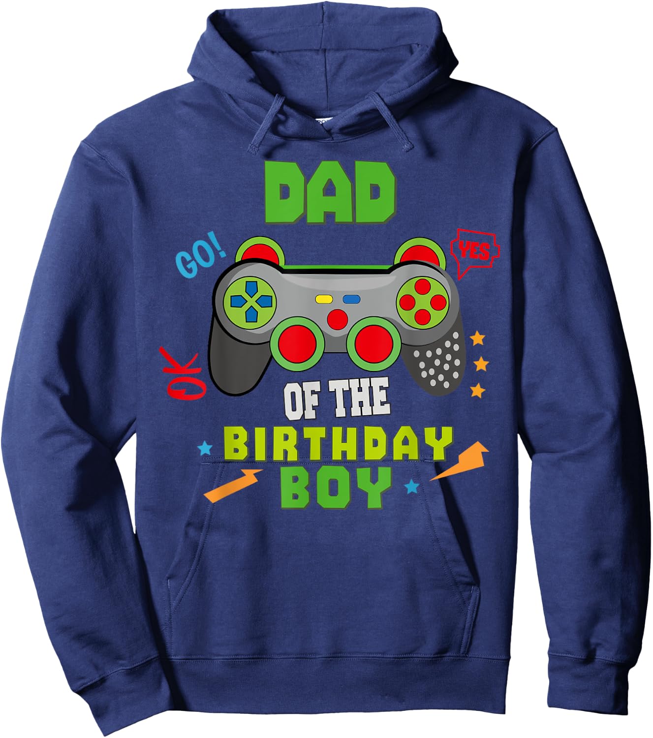 Dad of The Birthday for Boy Video Gamer Birthday Hoodie - Hoodie | Navy
