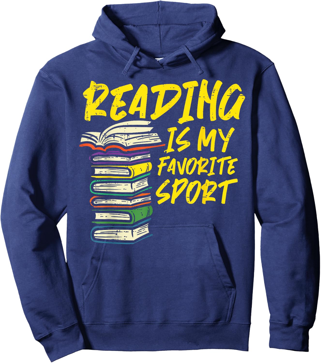 Reading Is My Favorite Sport Book Lover Bookworm Librarian Hoodie - Hoodie | Navy