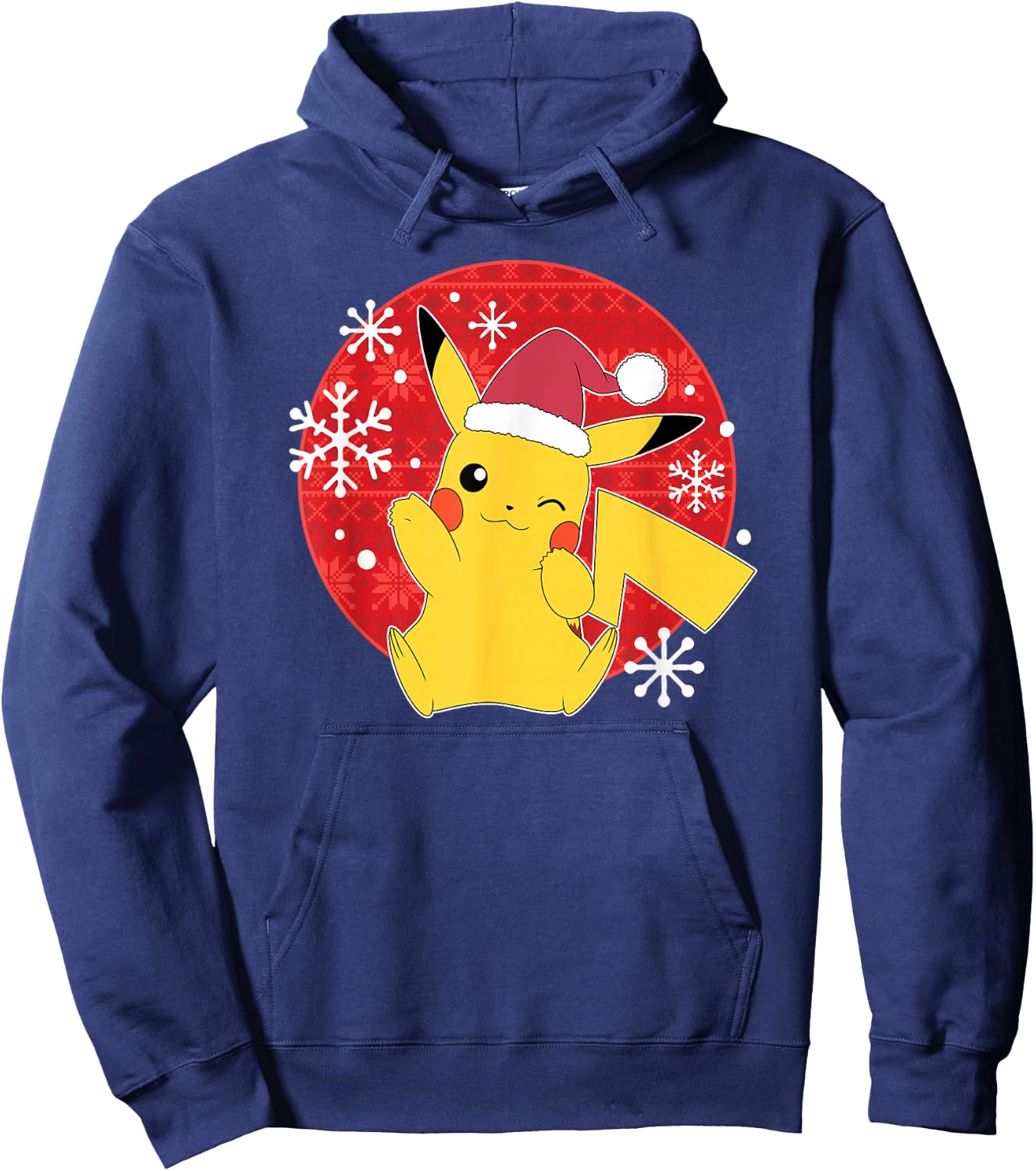Pokémon - Pikachu Santa Hat Ugly Sweater Hoodie - Hoodie | Navy
