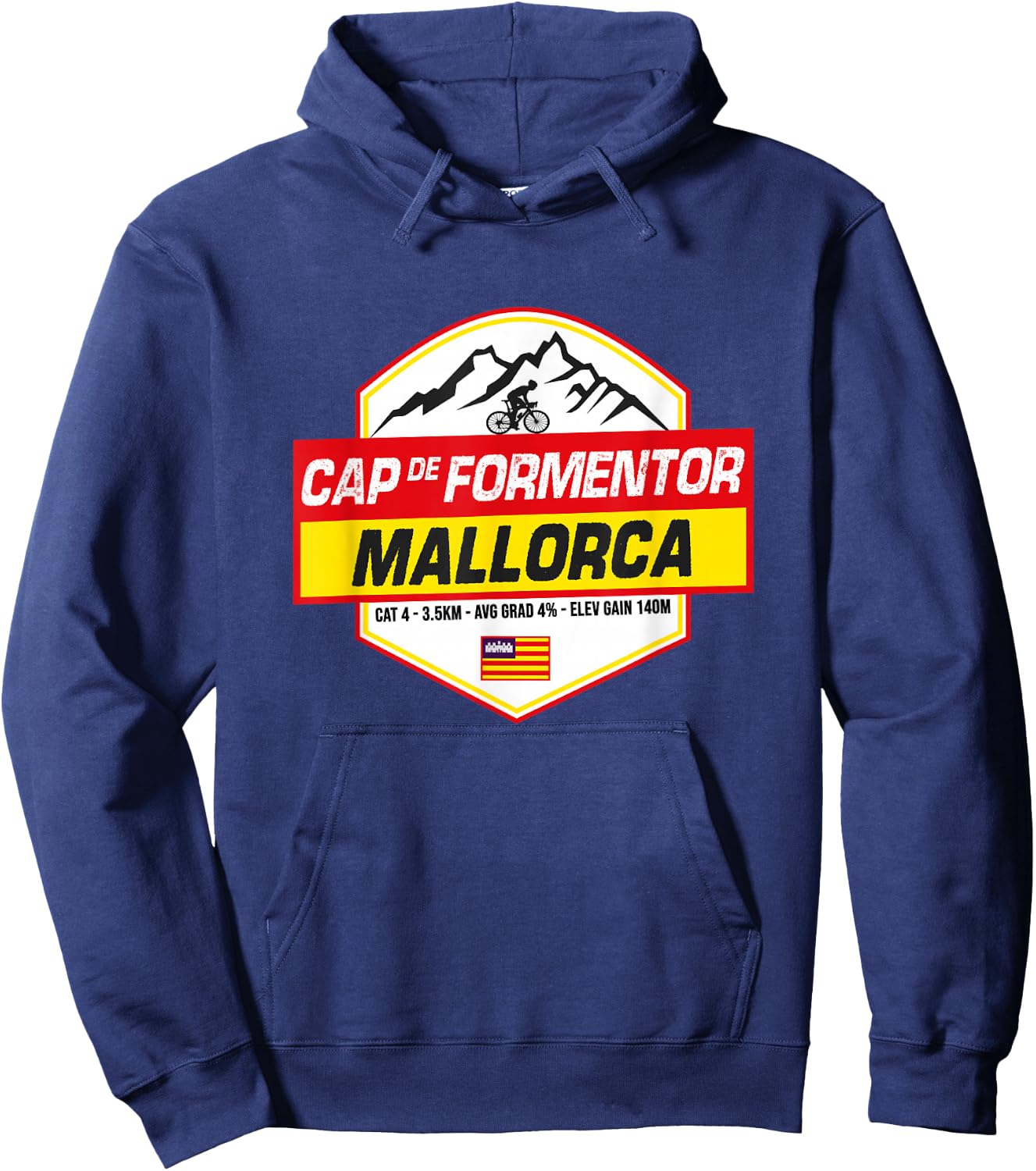 Cap de Formentor Cyclist Climb Mallorca Spain Cycling Hoodie - Hoodie | Navy