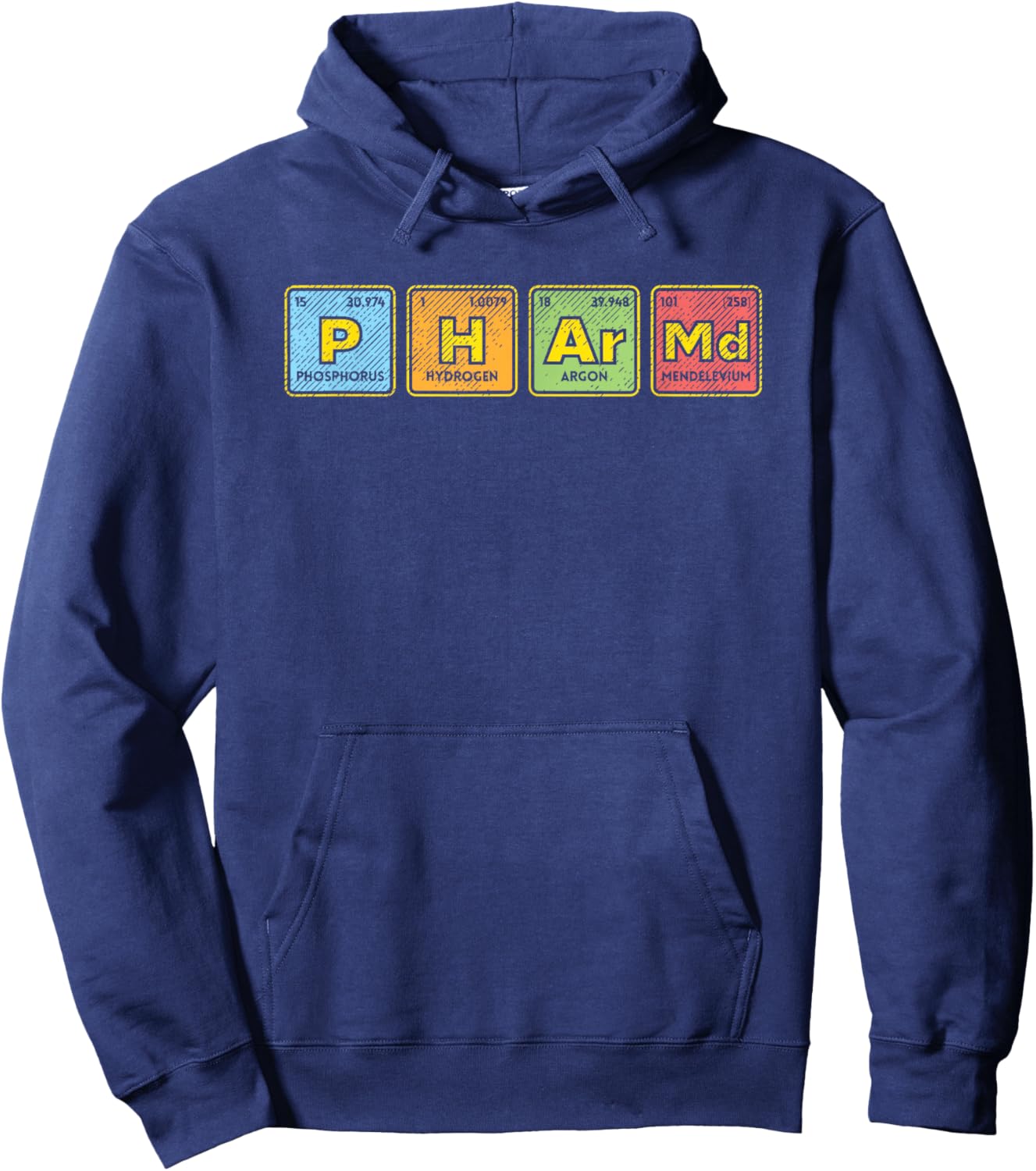 Pharm.D. Doctor Pharmacist Graduate Periodic Table Elements Hoodie - Hoodie | Navy