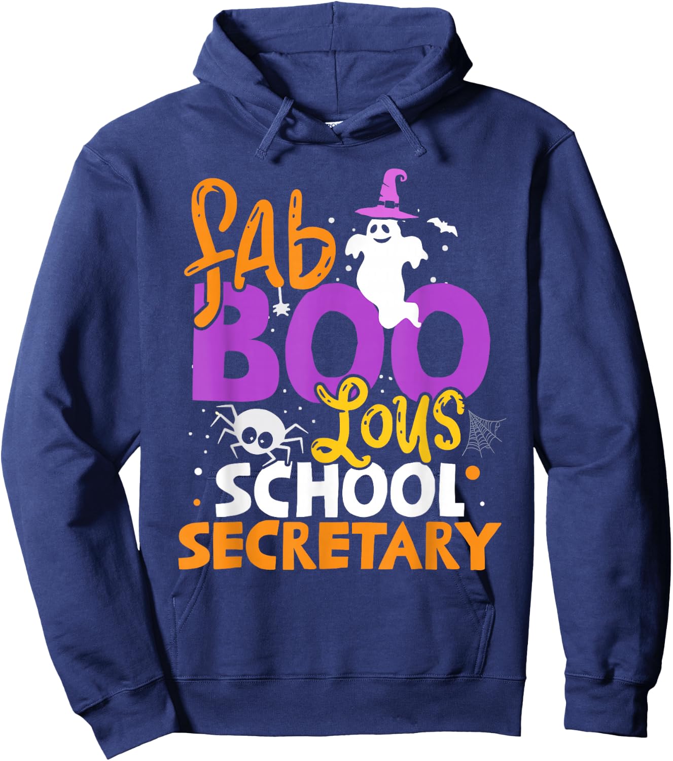 Faboolous School Secretary Ghost Halloween Costume Hoodie - Hoodie | Navy