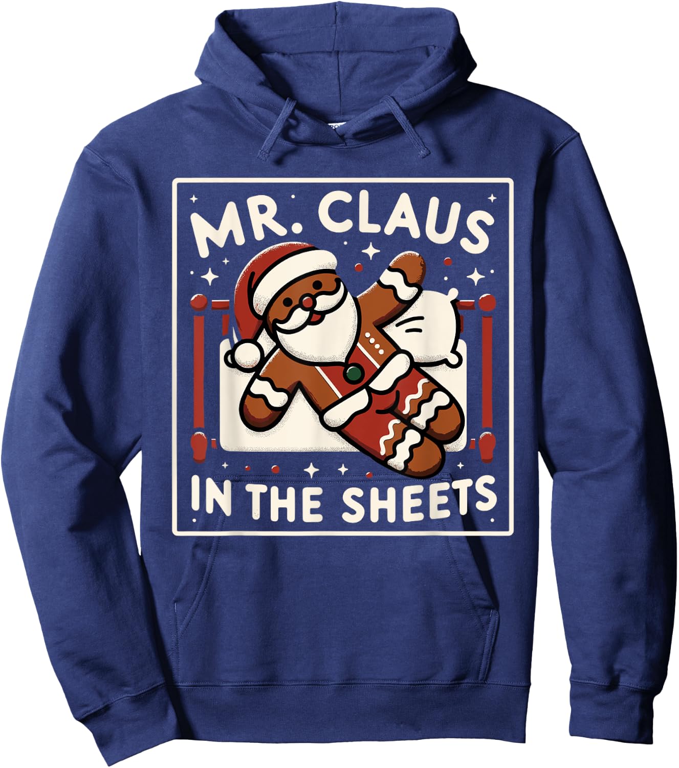Mr Claus In the Sheets Mrs Claus In The Streets Matching Hoodie - Hoodie | Navy