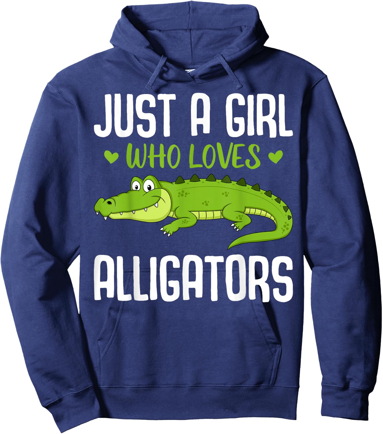 Funny Alligator Design Girls Kids Women Reptile Gator Lover Hoodie - Hoodie | Navy