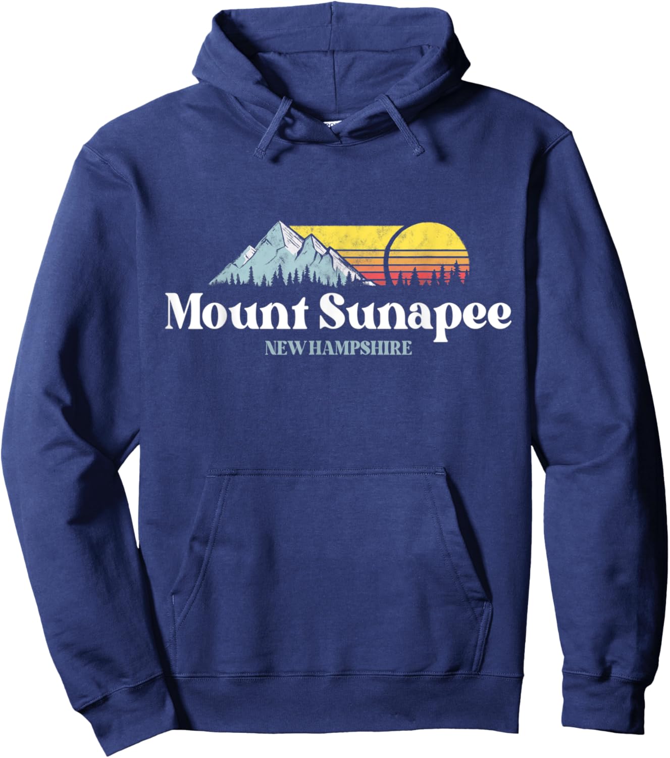 Mount Sunapee,NEW HAMPSHIRE,Ski Snowboard Hiking Hoodie - Hoodie | Navy