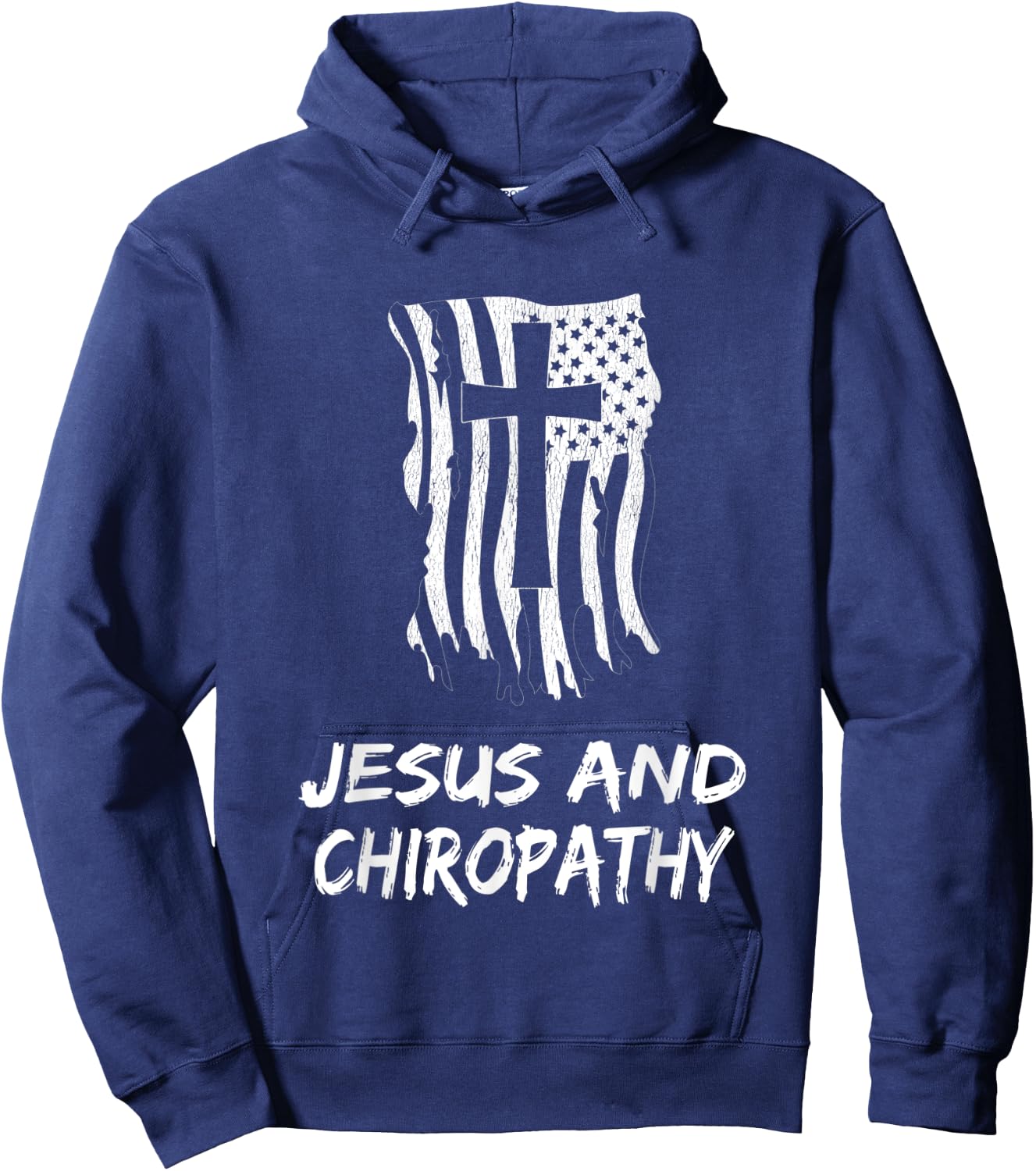 Jesus And Chiropathy. Christian Chiropractors Design Hoodie - Hoodie | Navy
