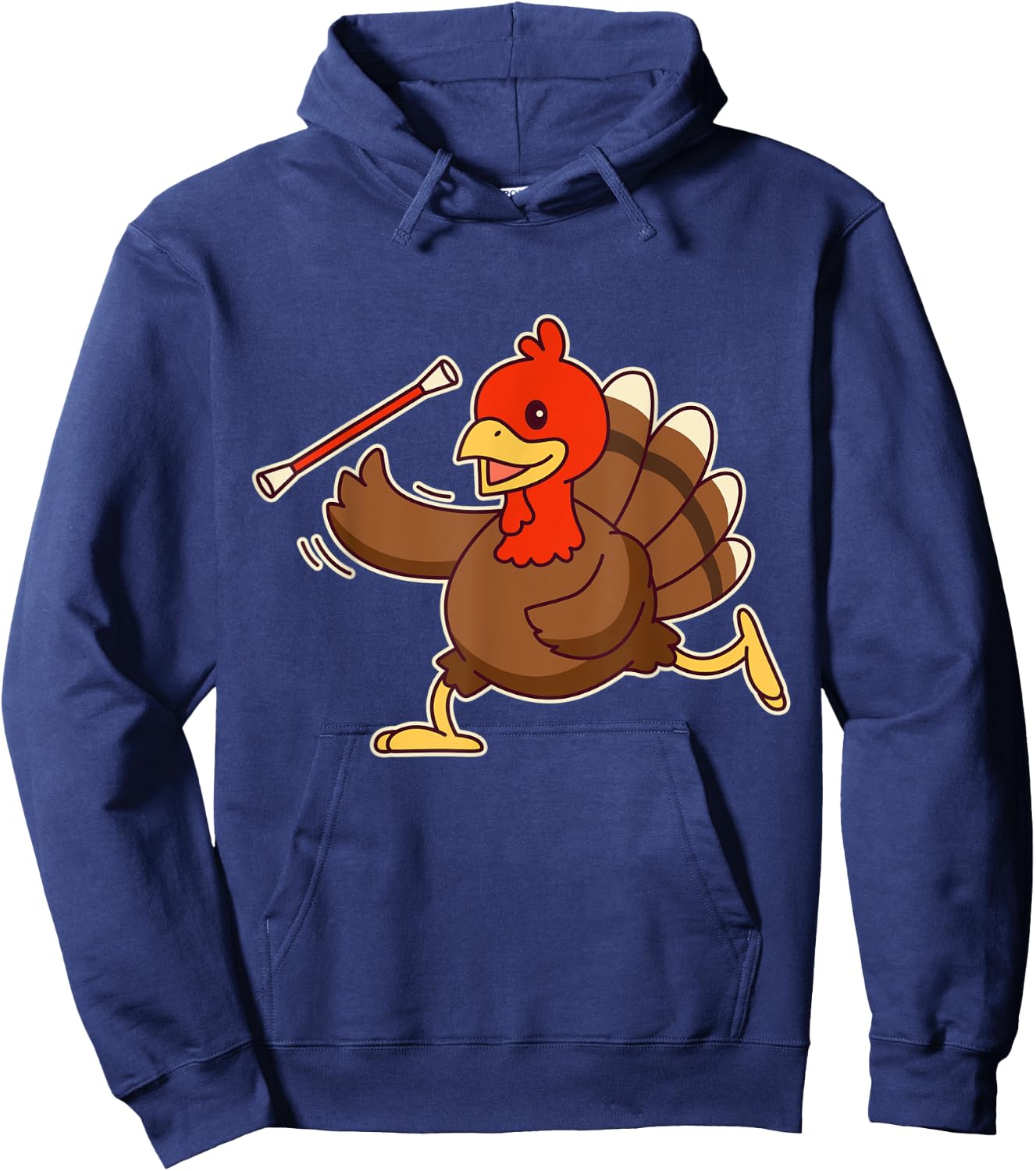 Funny Acrobatic Turkey Baton Twirling - Twirler Hoodie - Hoodie | Navy