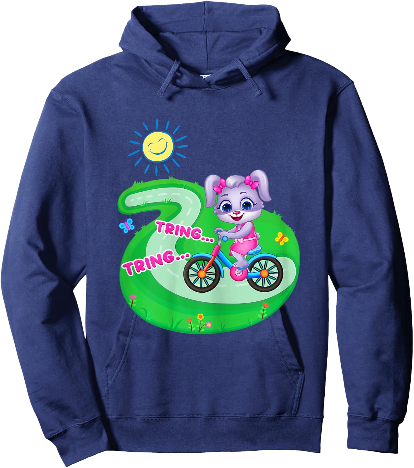 Ruby's Cycle Adventure | Official Lucas & Friends Graphic Hoodie - Hoodie | Navy