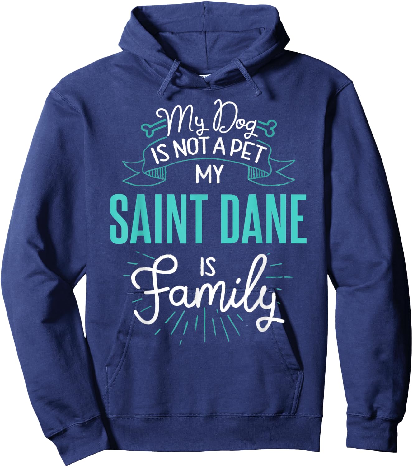 Cute Saint Dane Design Family Dog Giftn Hoodie - Hoodie | Navy