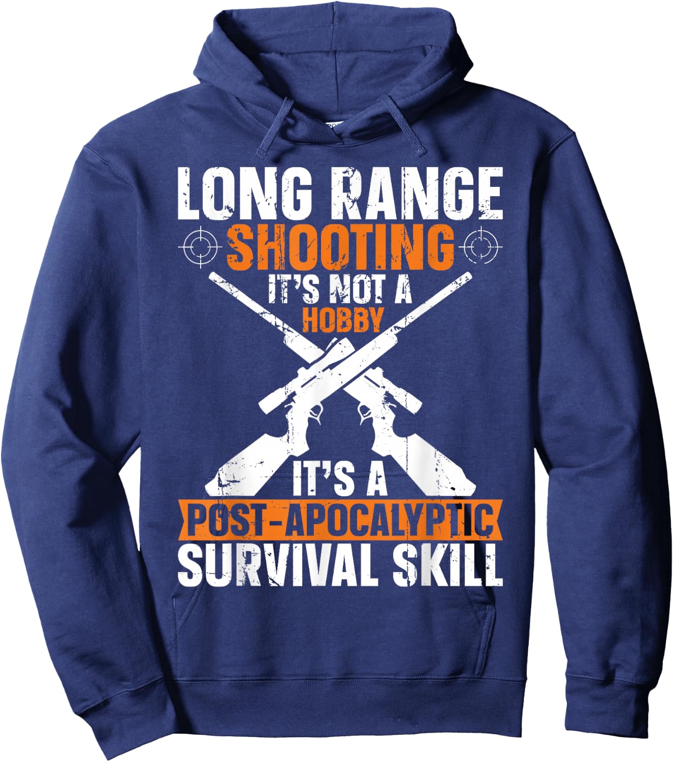 Long-Range Shooting A Post-Apocalyptic Survival Skill Men Hoodie - Hoodie | Navy