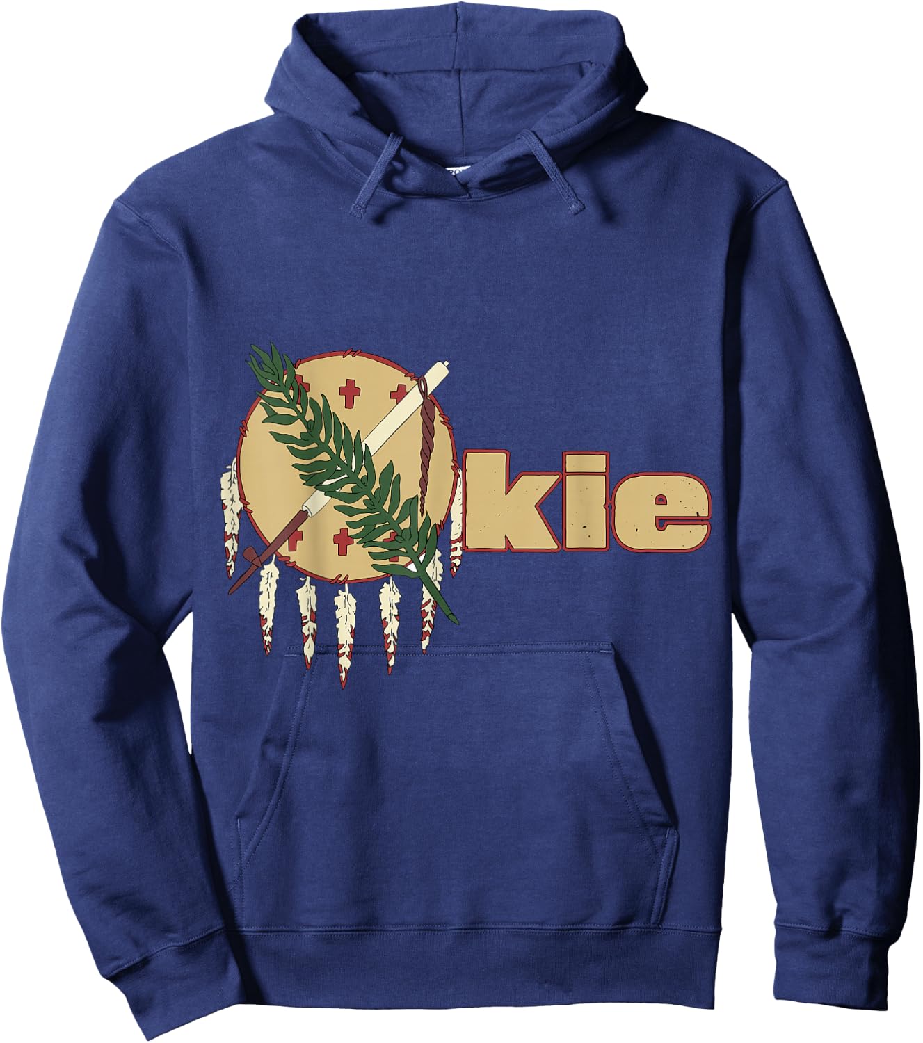 State Flag of Oklahoma Graphic - Okie Hoodie - Hoodie | Navy