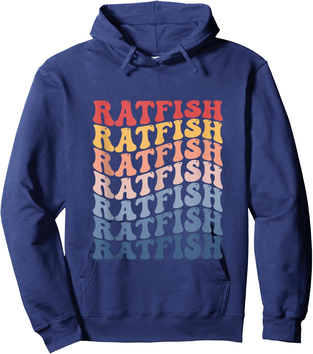 Ratfish Groovy Retro Fish Hoodie - Hoodie | Navy