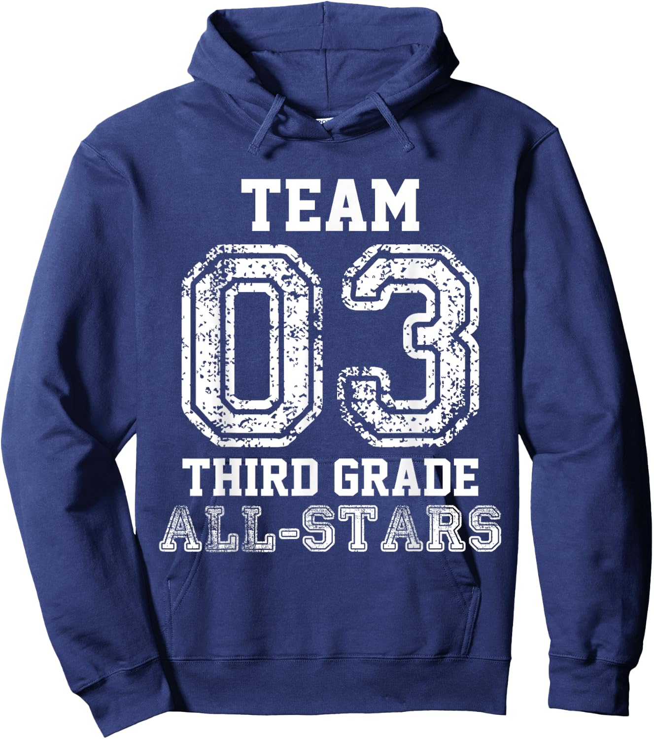 School Team 3rd Grade All-Stars Sports Jersey Hoodie - Hoodie | Navy