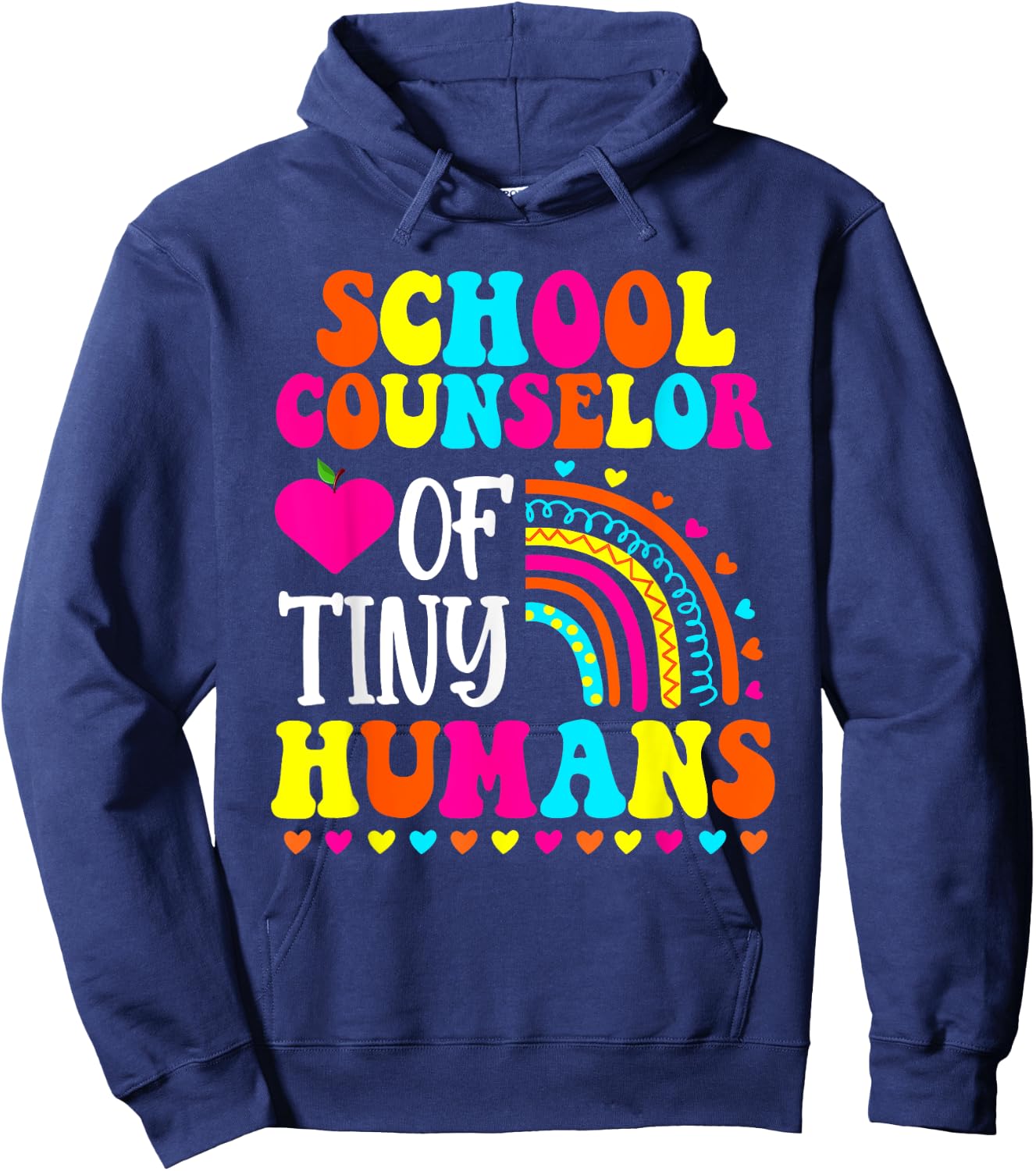 Boho School Counselor Of Tiny Humans First Day Of School Hoodie - Hoodie | Navy