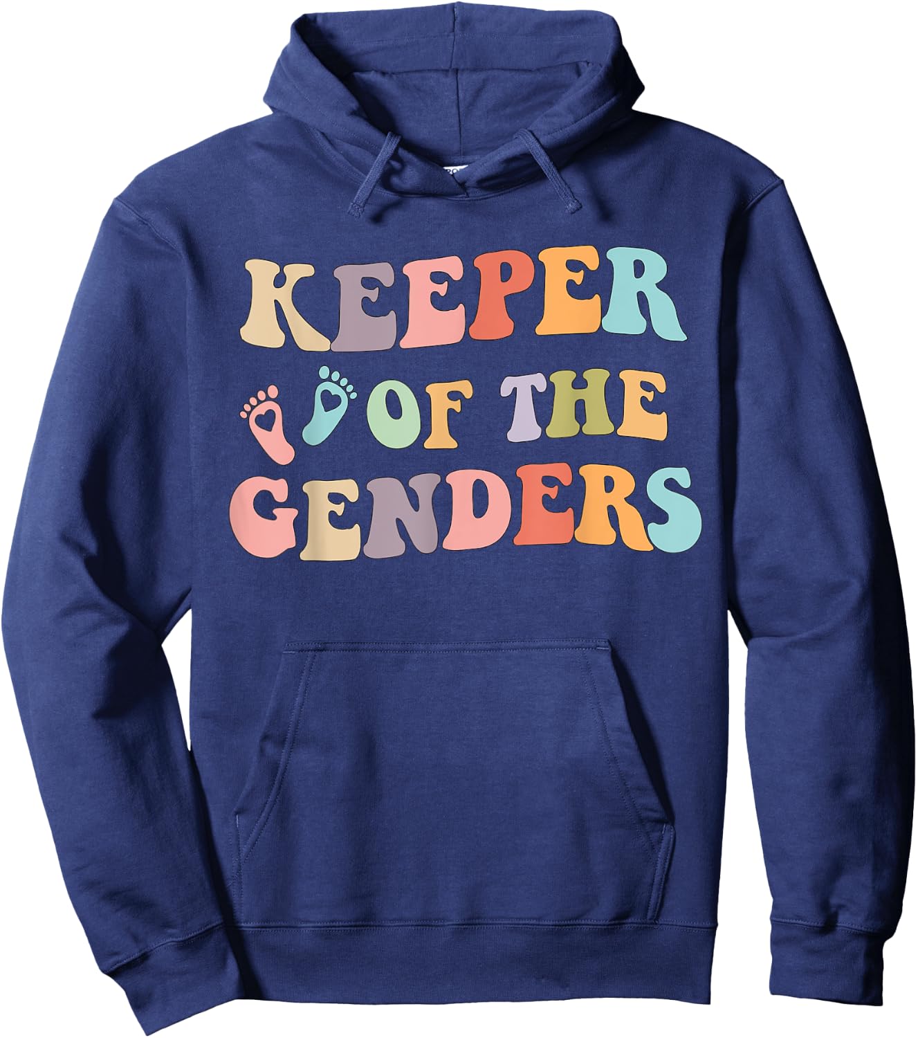 Gender Reveal Keeper of the Genders for twin keeper Hoodie - Hoodie | Navy