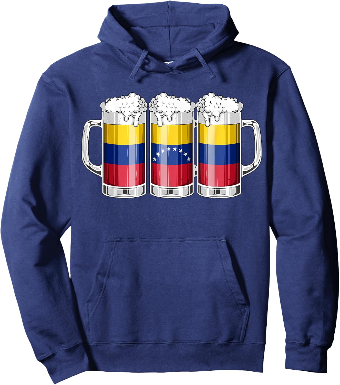 Beer Venezuelan Shirt - Beer Venezuela Flag Patriotic Men Hoodie - Hoodie | Navy