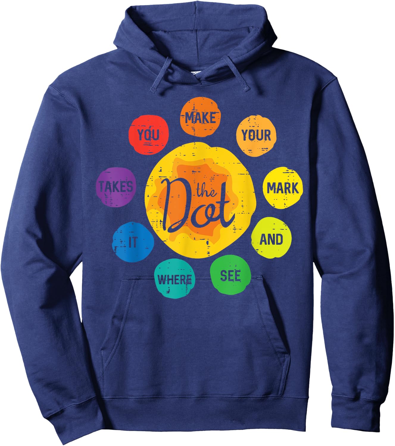 The Dot Make Mark Dots Men Women Kids Boys Girl Toddler Hoodie - Hoodie | Navy