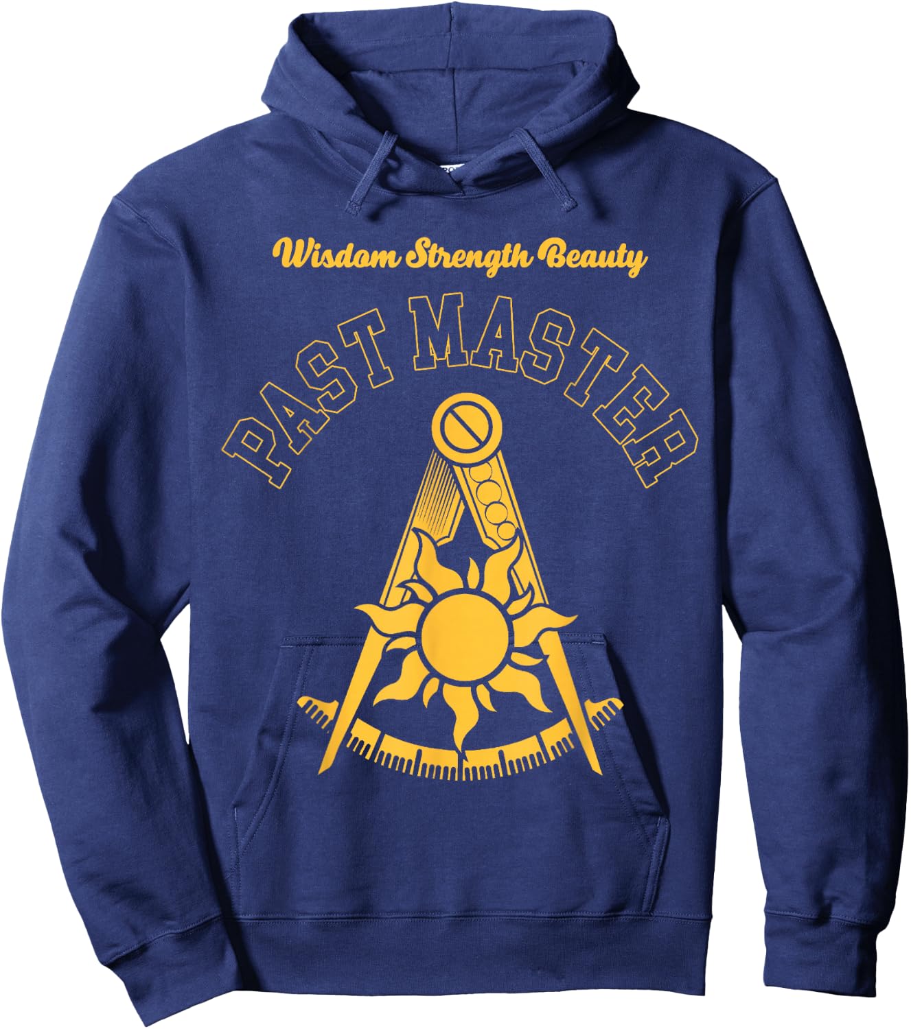 Mason Past Master Sun Masonic Light Wisdom Strength Beauty Hoodie - Hoodie | Navy