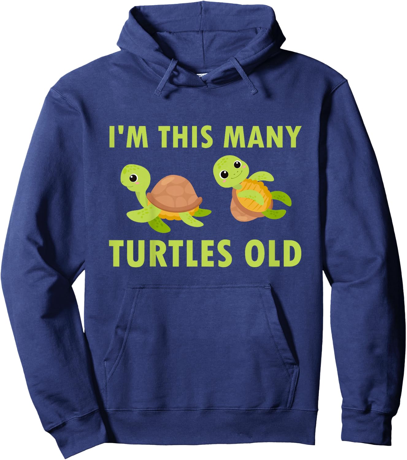 Kids 2 Year Old Boy Sea Turtles Old 2nd Birthday Kids Hoodie - Hoodie | Navy