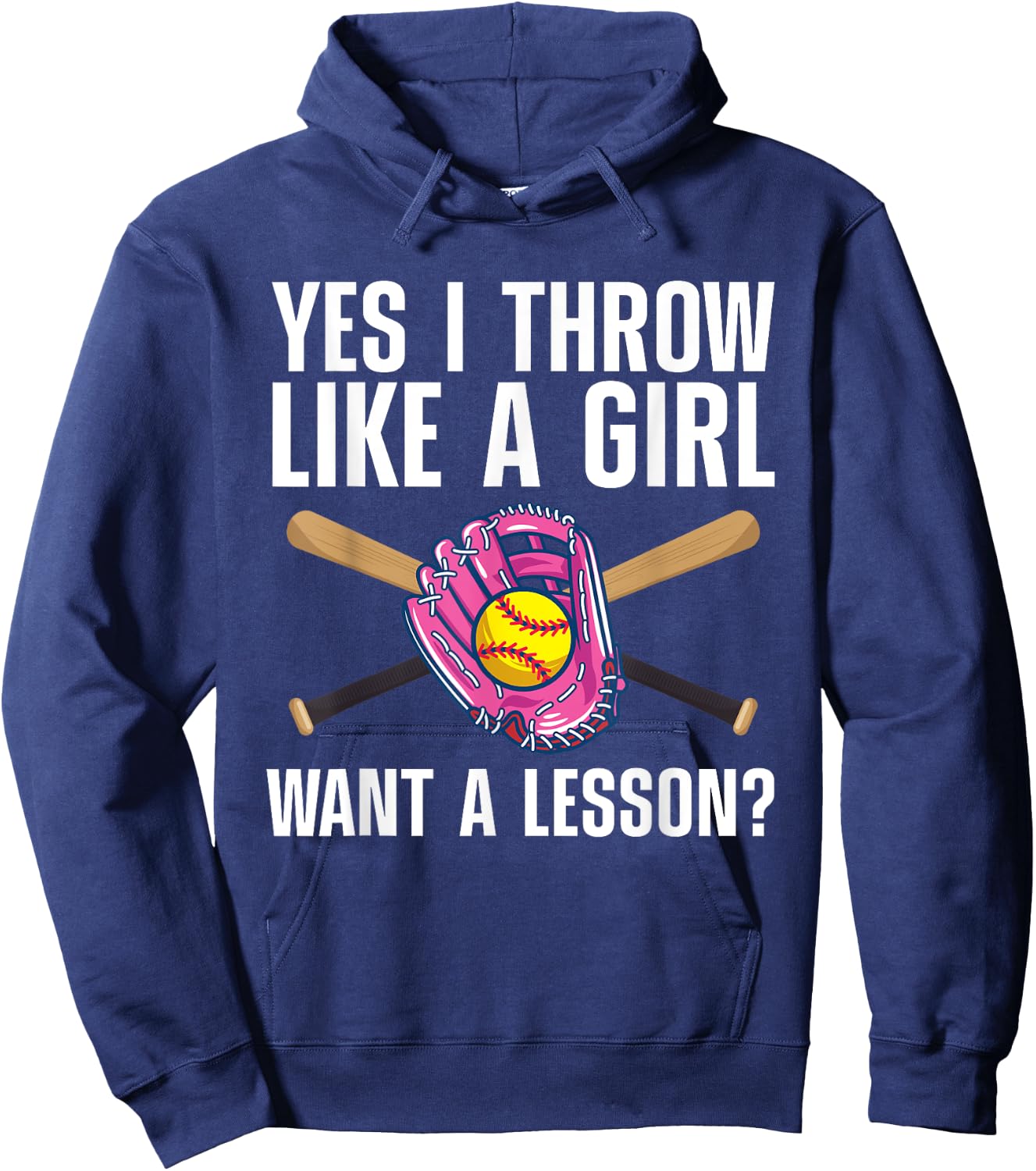 Cool Softball Girls Youth Catcher Pitcher Baseball Hoodie - Hoodie | Navy