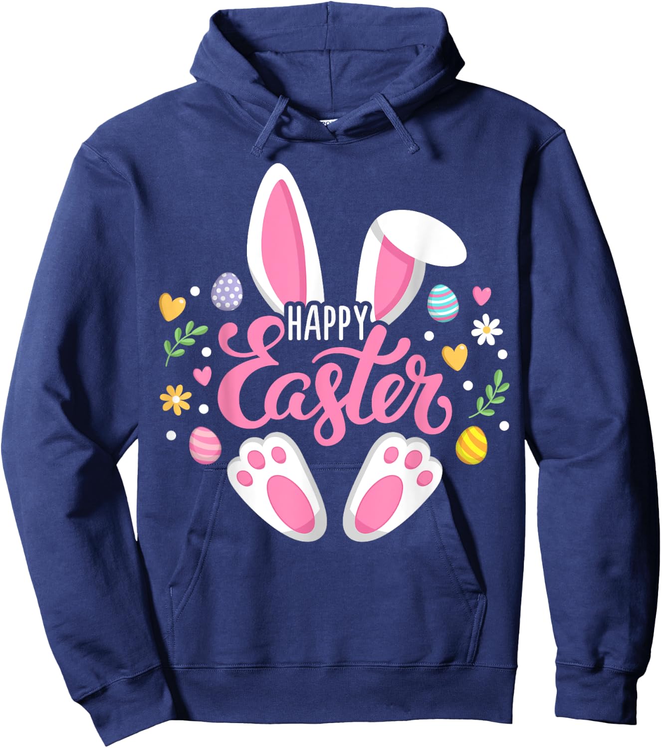 Happy Easter Bunny Easter Egg Hunt Squad Easter Women Family Hoodie - Hoodie | Navy