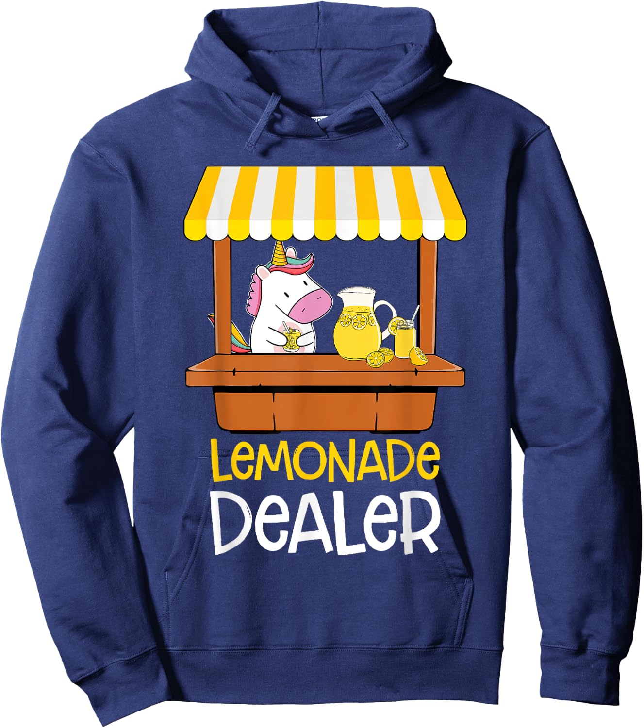 Lemonade Stand Dealer Unicorn Refreshing Lemon Kids Hoodie - Hoodie | Navy
