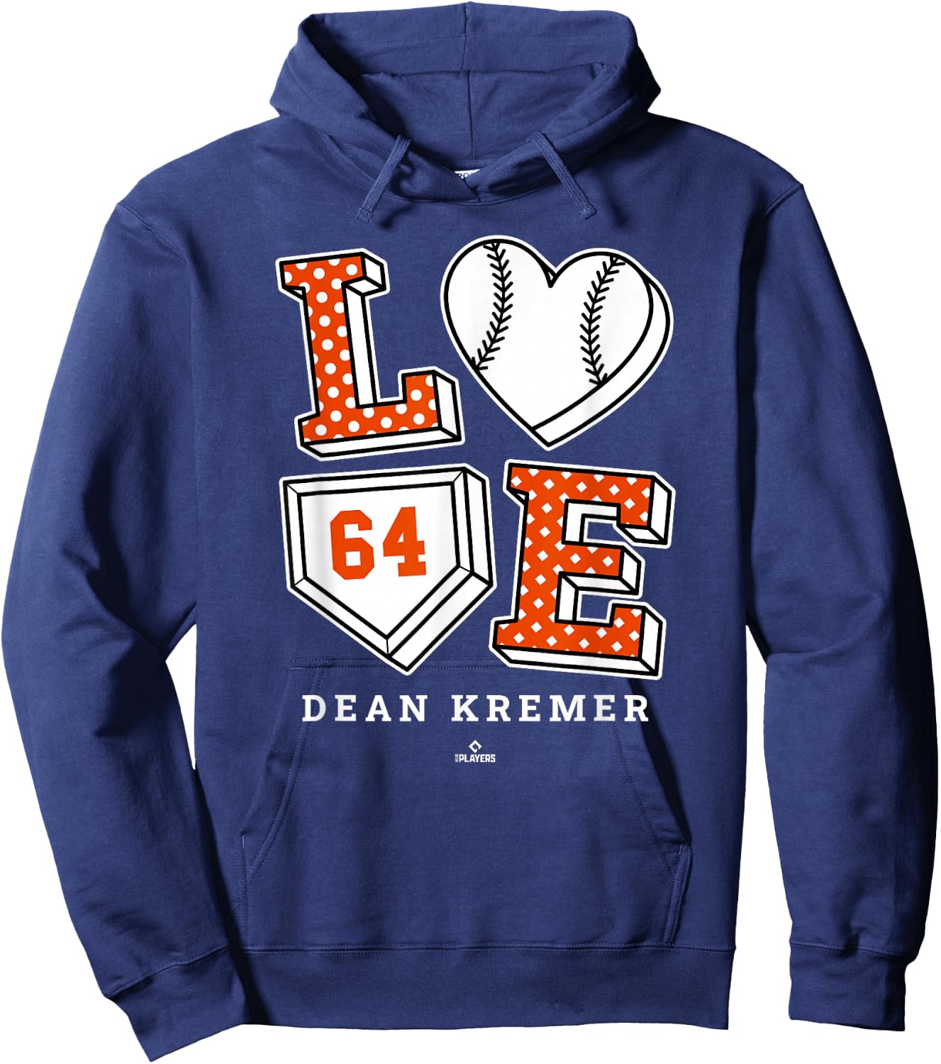 Love Dean Kremer Baltimore MLBPA Hoodie - Hoodie | Navy