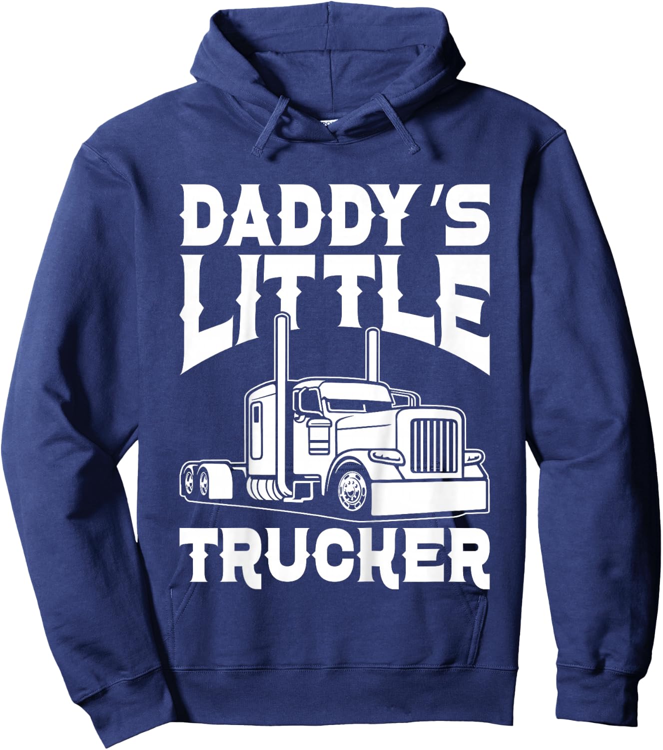 Kids Toddler Boys Semi truck Daddy's little trucker Hoodie - Hoodie | Navy