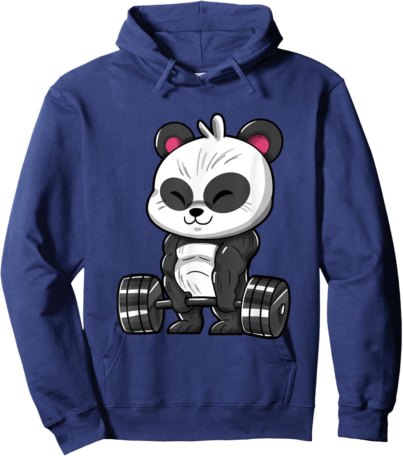 Weightlifting Panda Workout Bodybuilder Fitness Gym Panda Hoodie - Hoodie | Navy