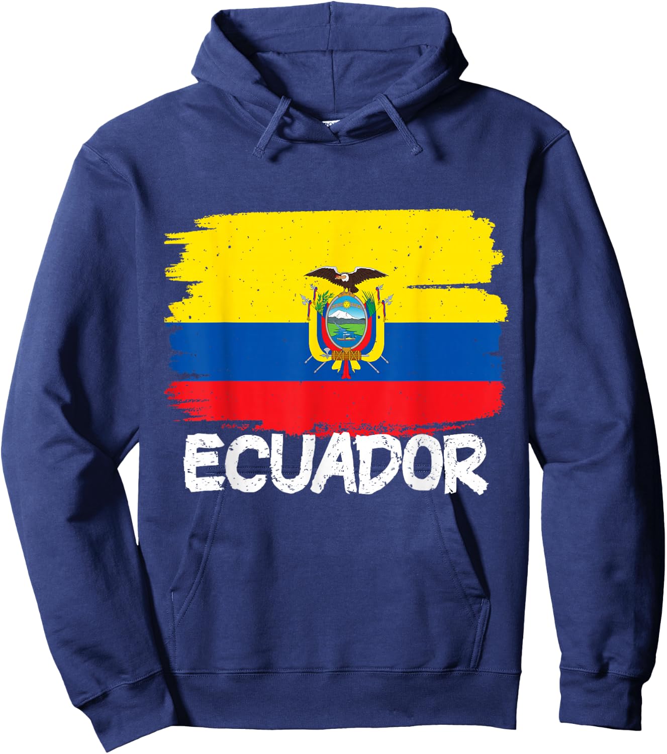 Cool Ecuador Flag Hoodie - Hoodie | Navy