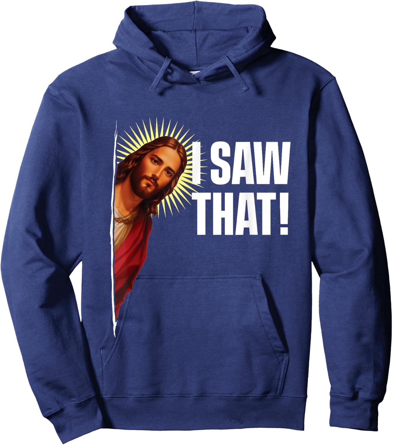 I Saw That - Christian Couple Jesus Christ Inspirational Hoodie - Hoodie | Navy