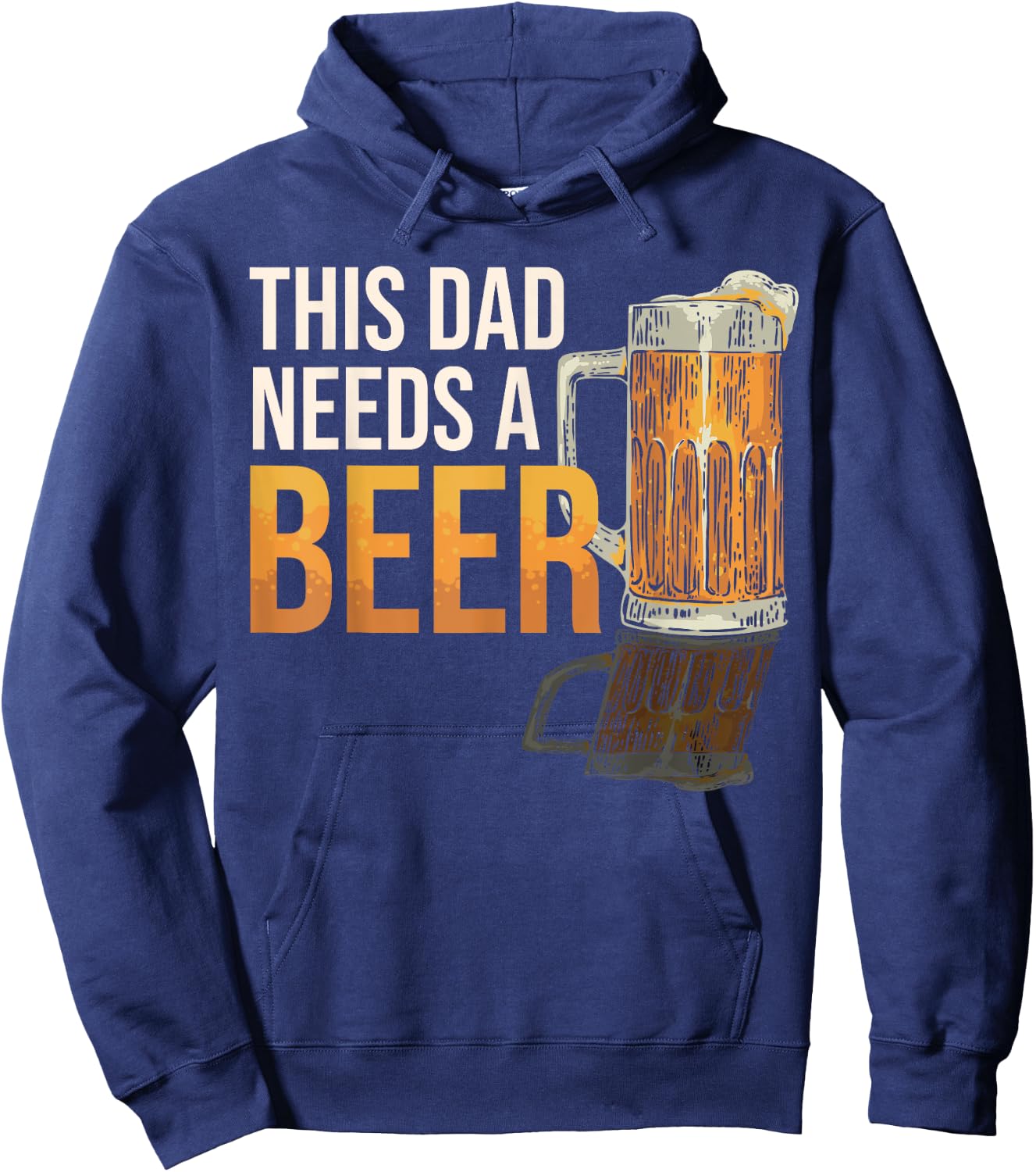 This Dad Need a Beer Funny Drinking Father Dad Beer Lover Hoodie - Hoodie | Navy