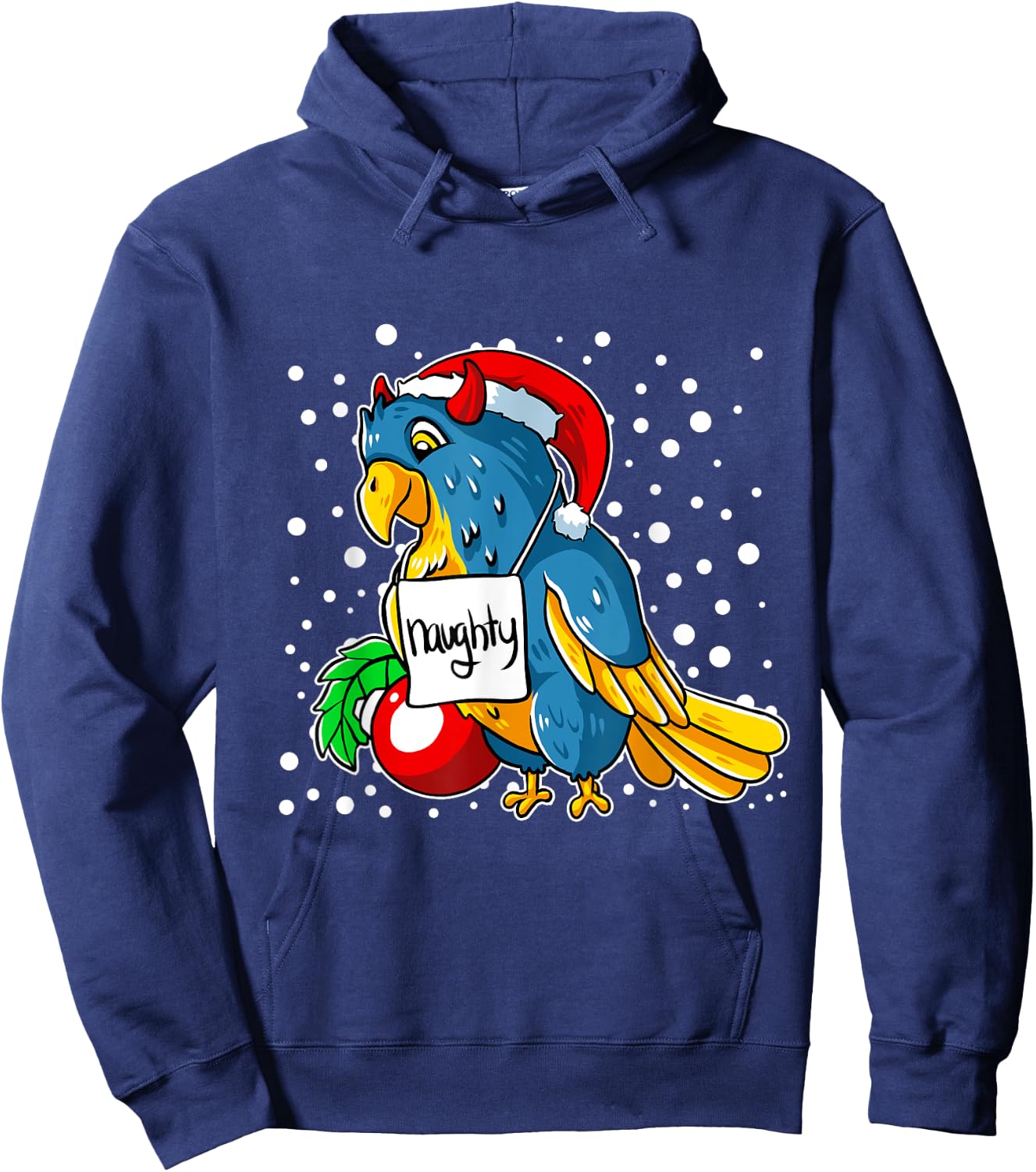 Naughty Conure Christmas Pajama Funny Parrot Bird X-Mas Hoodie - Hoodie | Navy