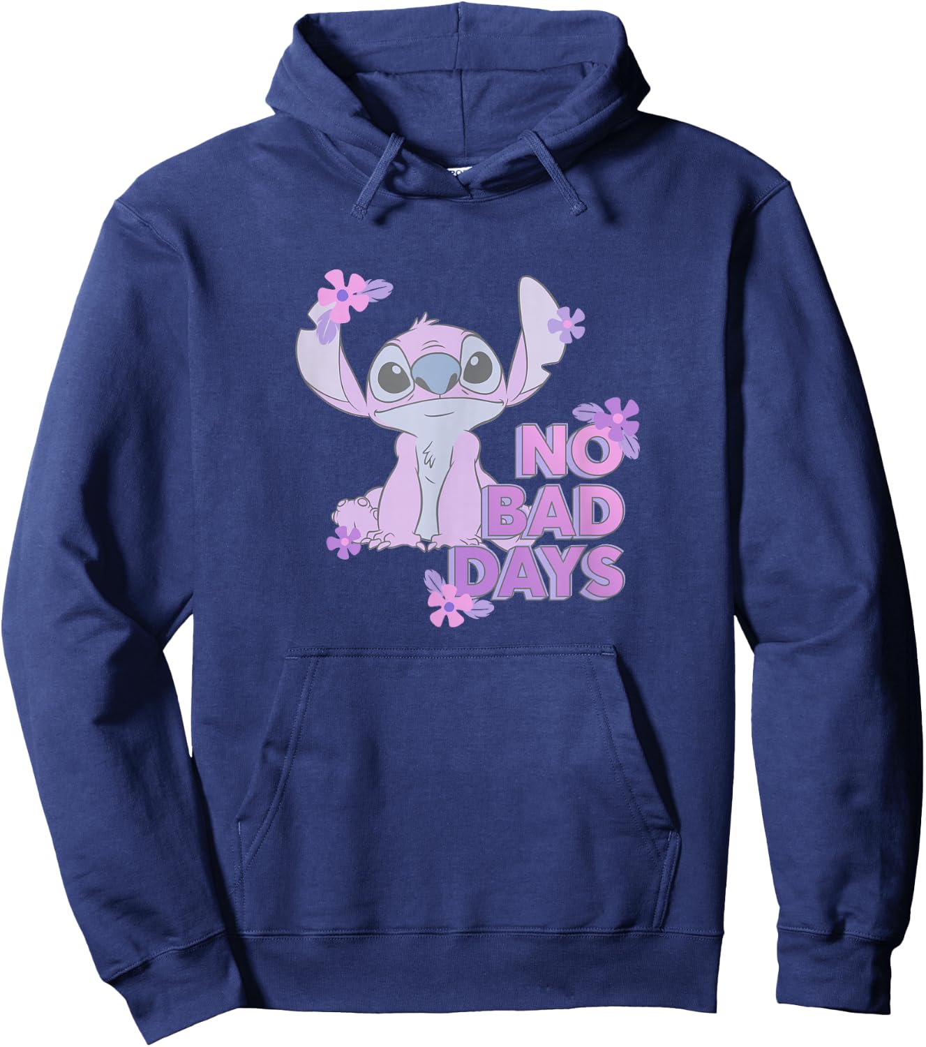 Disney Lilo & Stitch No Bad Days Cute Stitch Chest Portrait Hoodie - Hoodie | Navy
