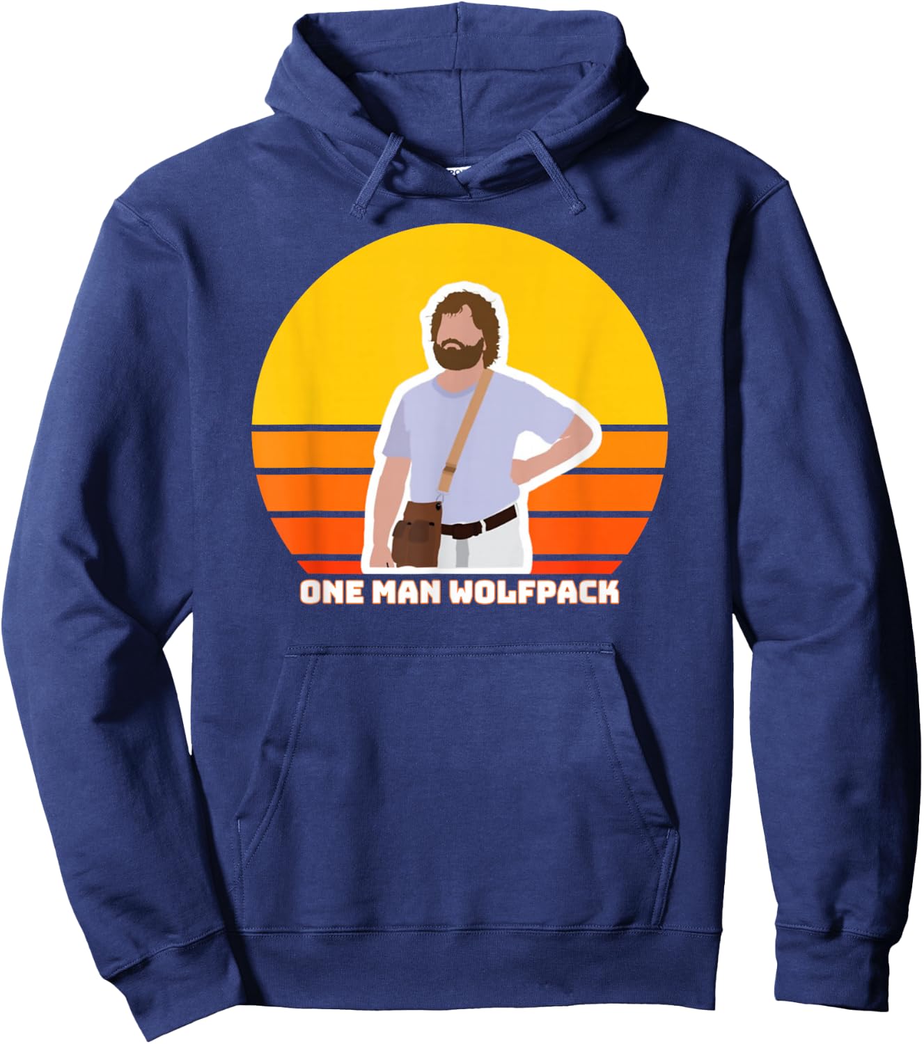 Hangover Movie, Classic Cinema, Funny One Man Wolfpack Shirt Hoodie - Hoodie | Navy