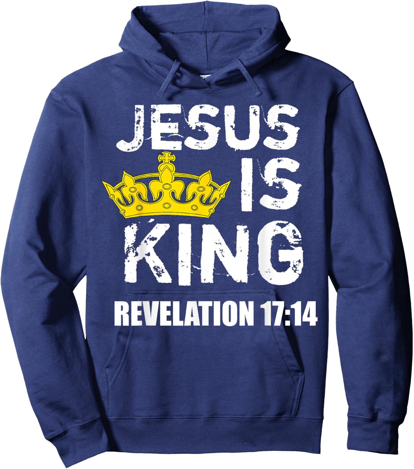 Jesus is King (Crown) - Faith, God, Christian Jesus4m3 Hoodie - Hoodie | Navy