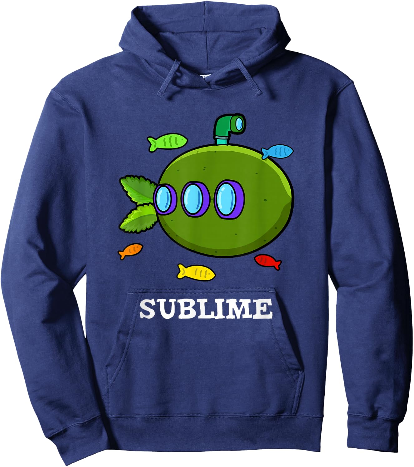 Sub-lime Funny Lime Pun Hoodie - Hoodie | Navy