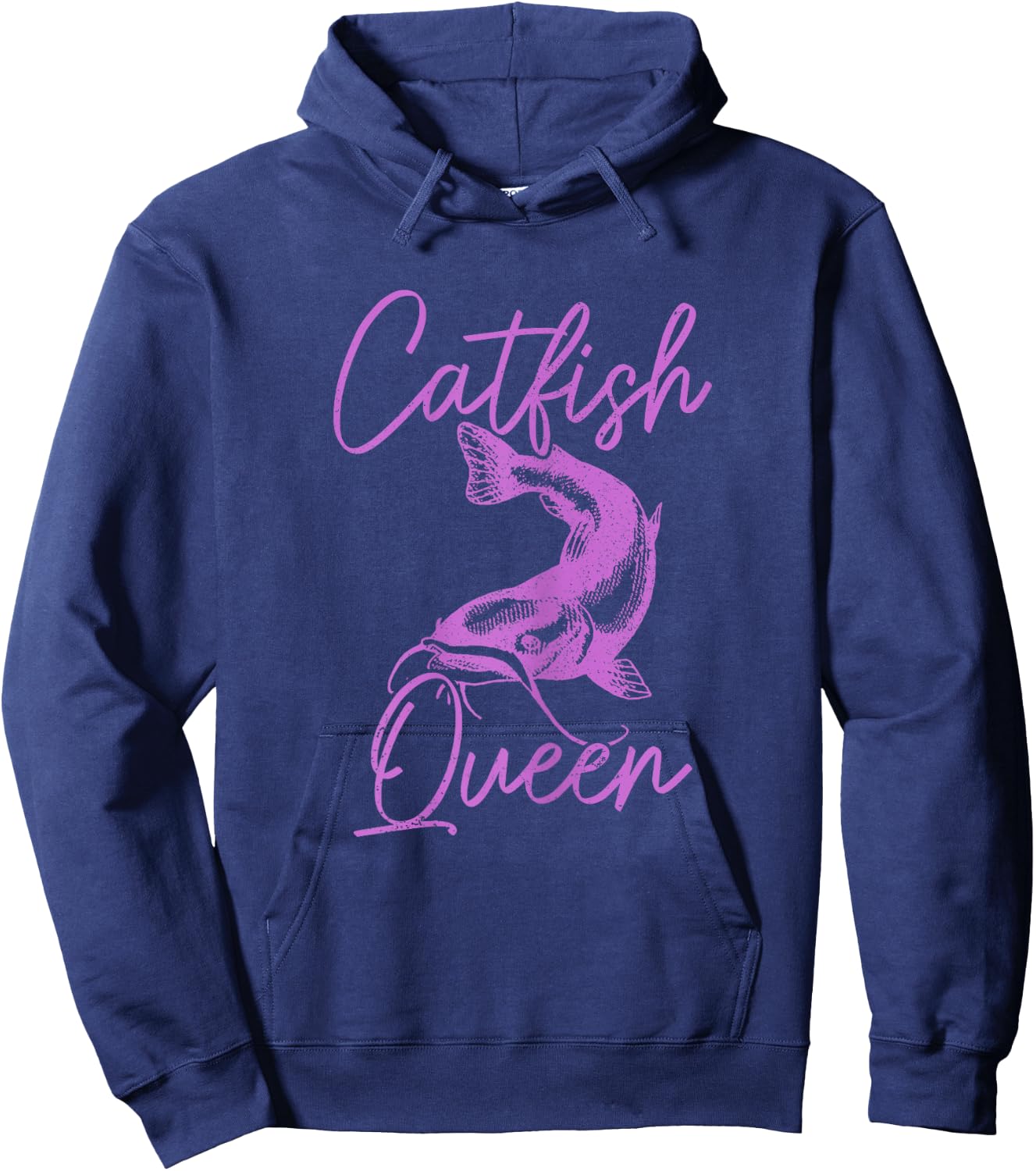 Catfish Queen Catfish Fishing Fisherman Hoodie - Hoodie | Navy