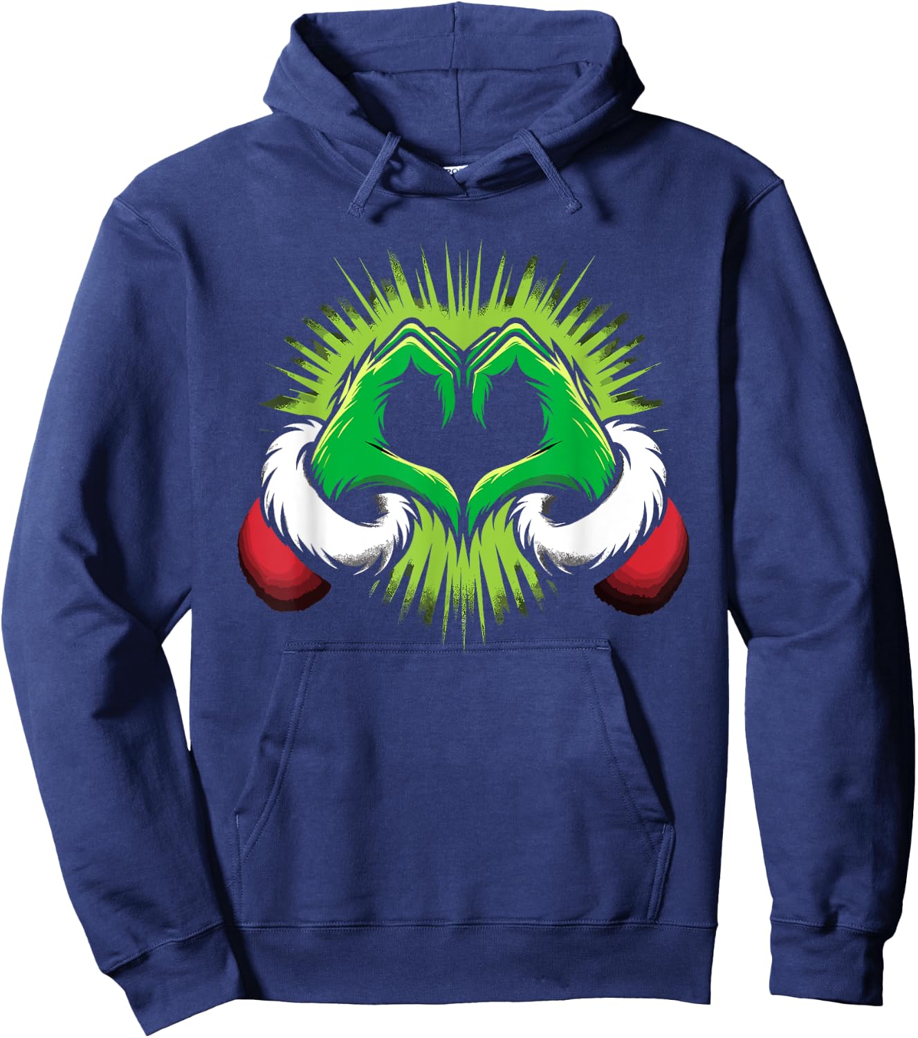 Funny Elf Heart Hands Love Christmas Hoodie - Hoodie | Navy