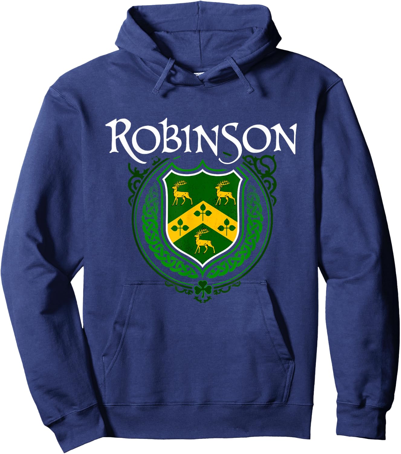 Robinson Surname Irish Clan Tartan Badge Ireland Hoodie - Hoodie | Navy