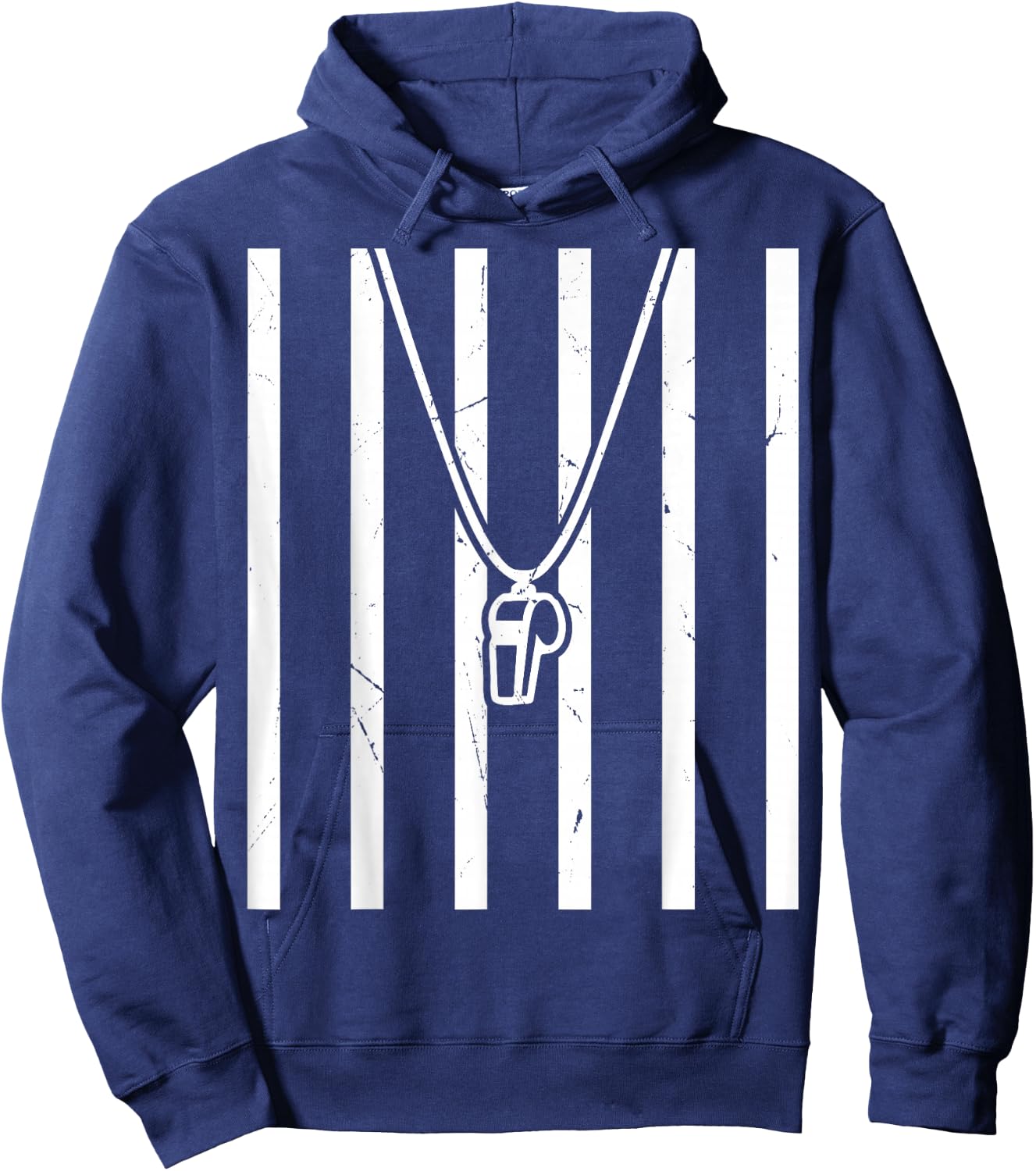 Referee Costume Ref Whistle Refereeing Linesman Umpire Hoodie - Hoodie | Navy