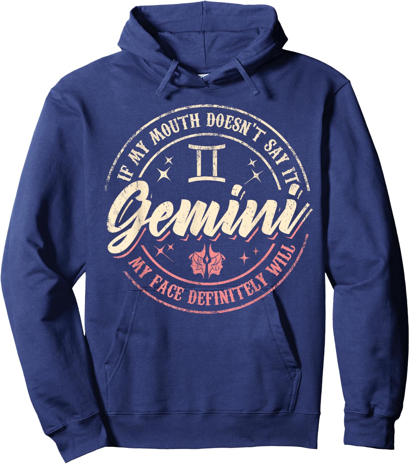 Gemini Horoscope Astrology Birthday Zodiac Sign Men Women Hoodie - Hoodie | Navy
