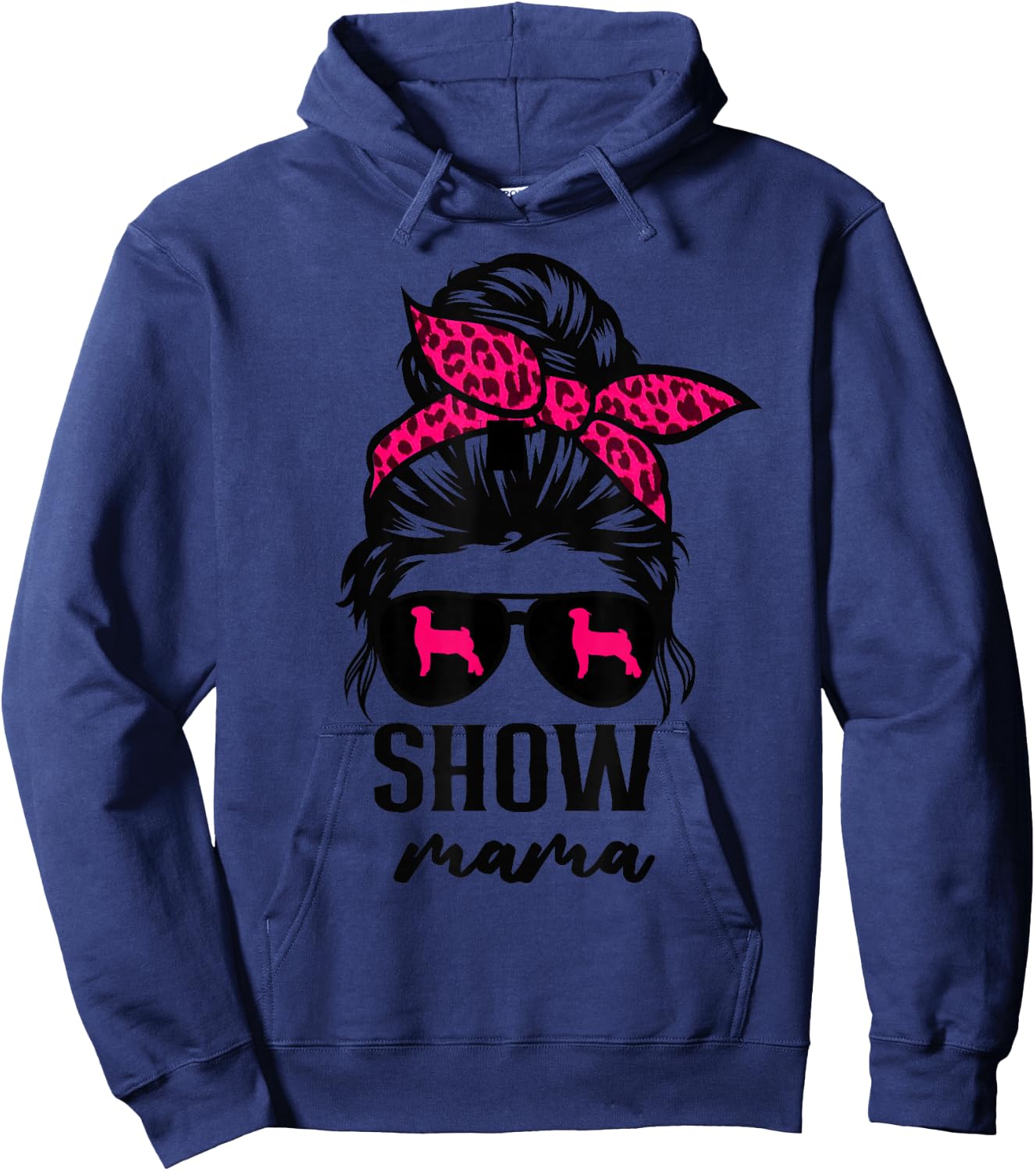 goat show mom goat Boer show mama Hoodie - Hoodie | Navy
