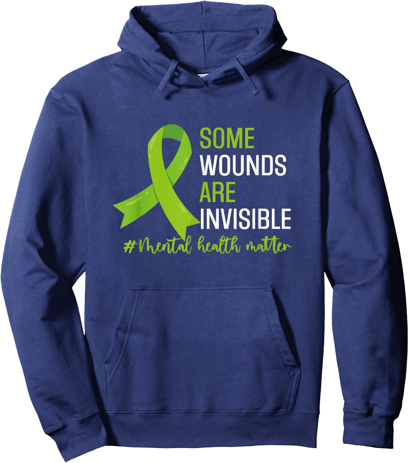 Some Wounds Are Invisible Mental Health Awareness Month Hoodie - Hoodie | Navy