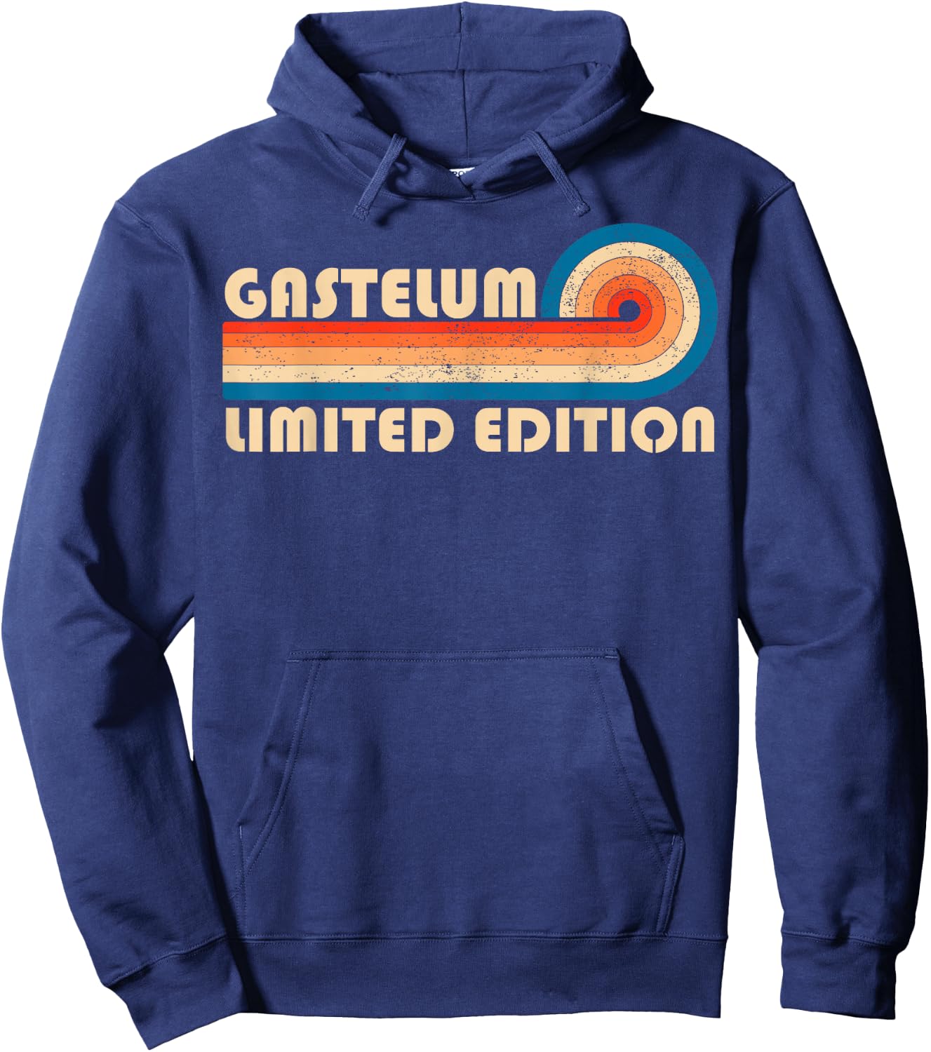 GASTELUM Surname Retro Vintage 80s 90s Birthday Reunion Hoodie - Hoodie | Navy