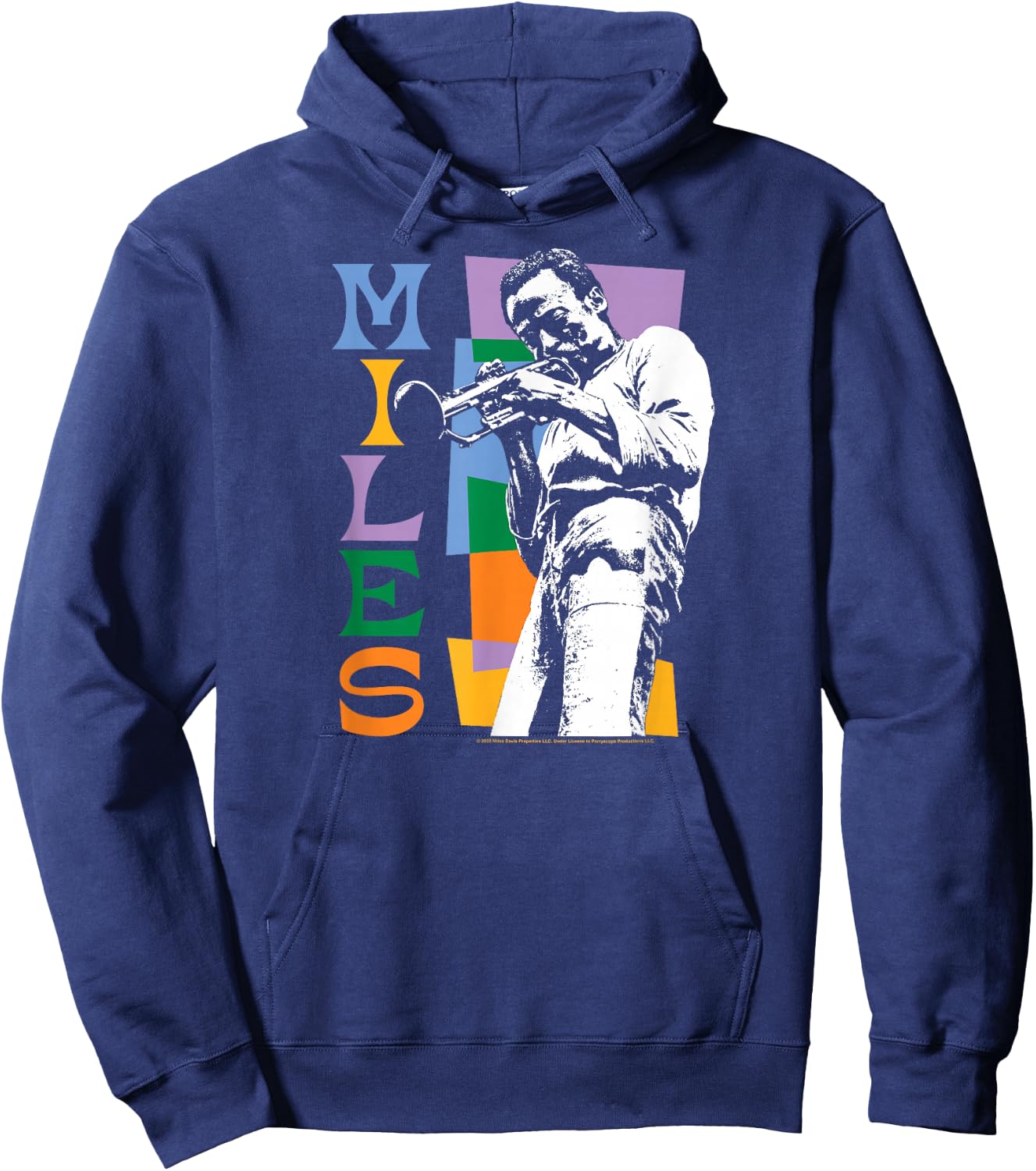 Miles Davis - Miles Colorblock Hoodie - Hoodie | Navy