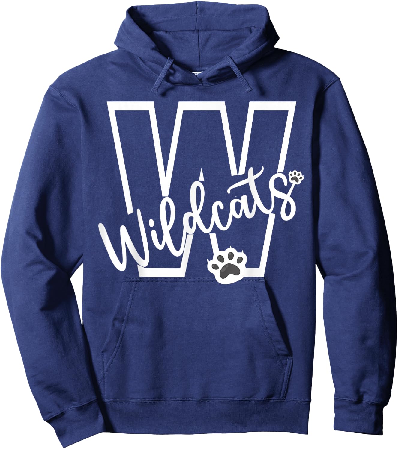 Wildcats School Sports Fan Team Spirit Football Baseball Hoodie - Hoodie | Navy