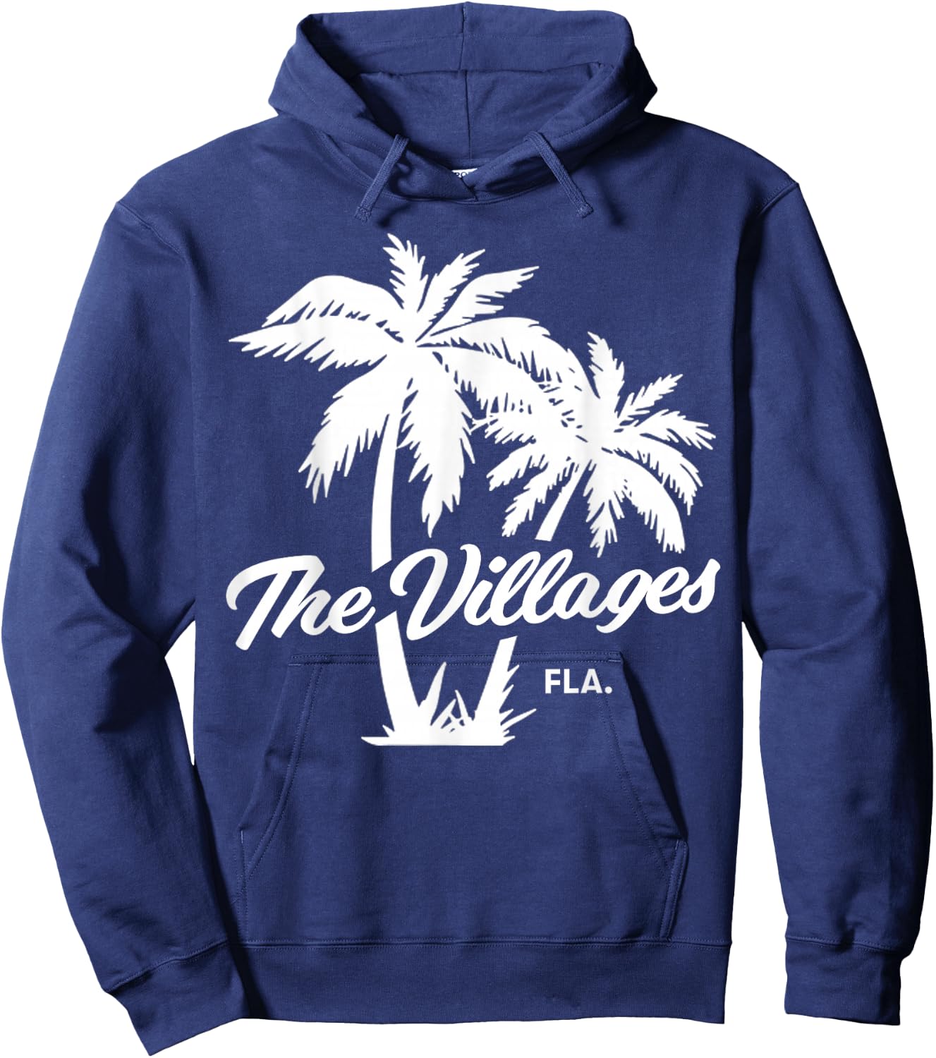 The Villages Florida Retirement Palm Trees Hoodie - Hoodie | Navy