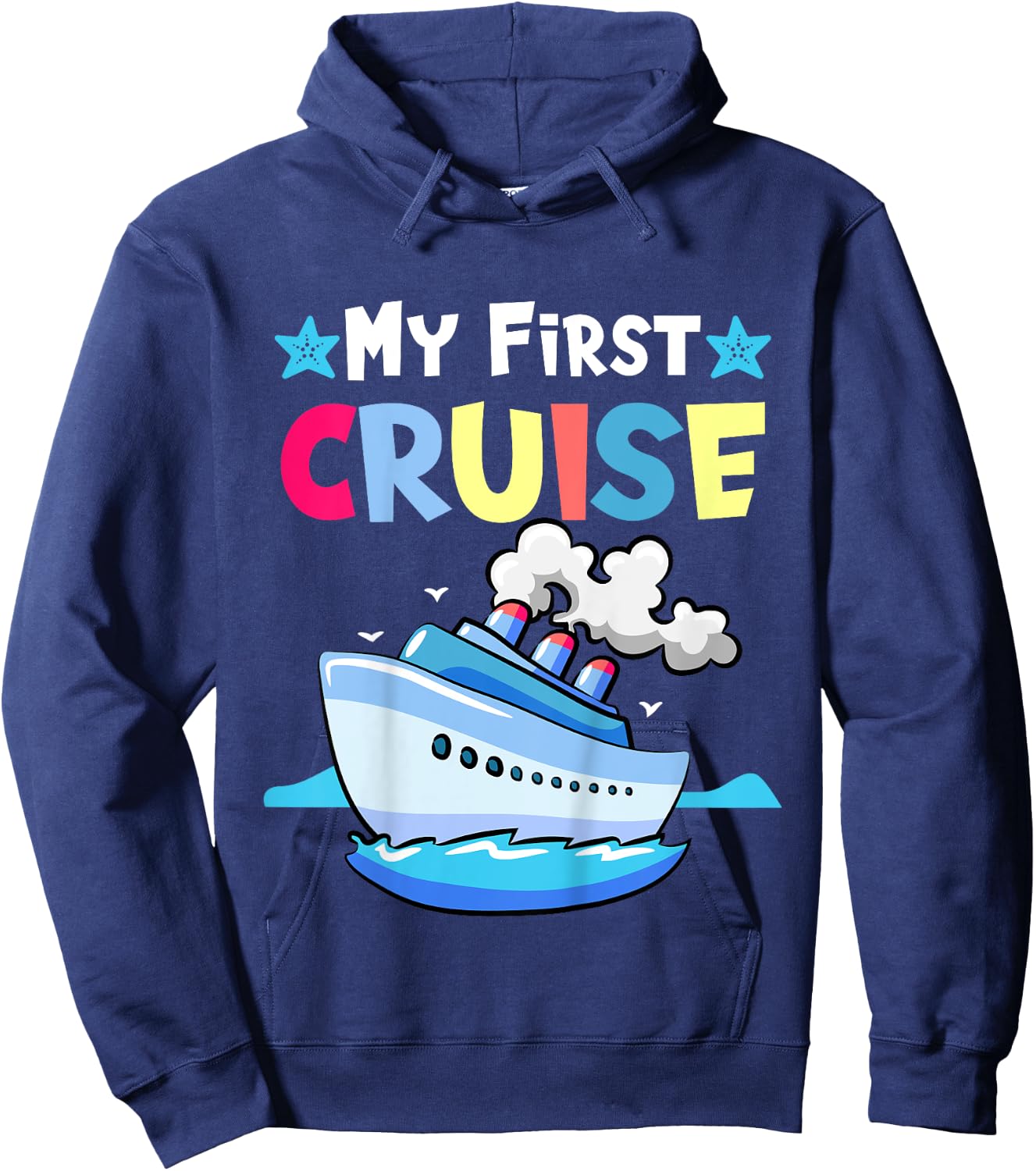 My First Cruise, Girls, Boys, Kids, Funny Vacation Cruise Hoodie - Hoodie | Navy