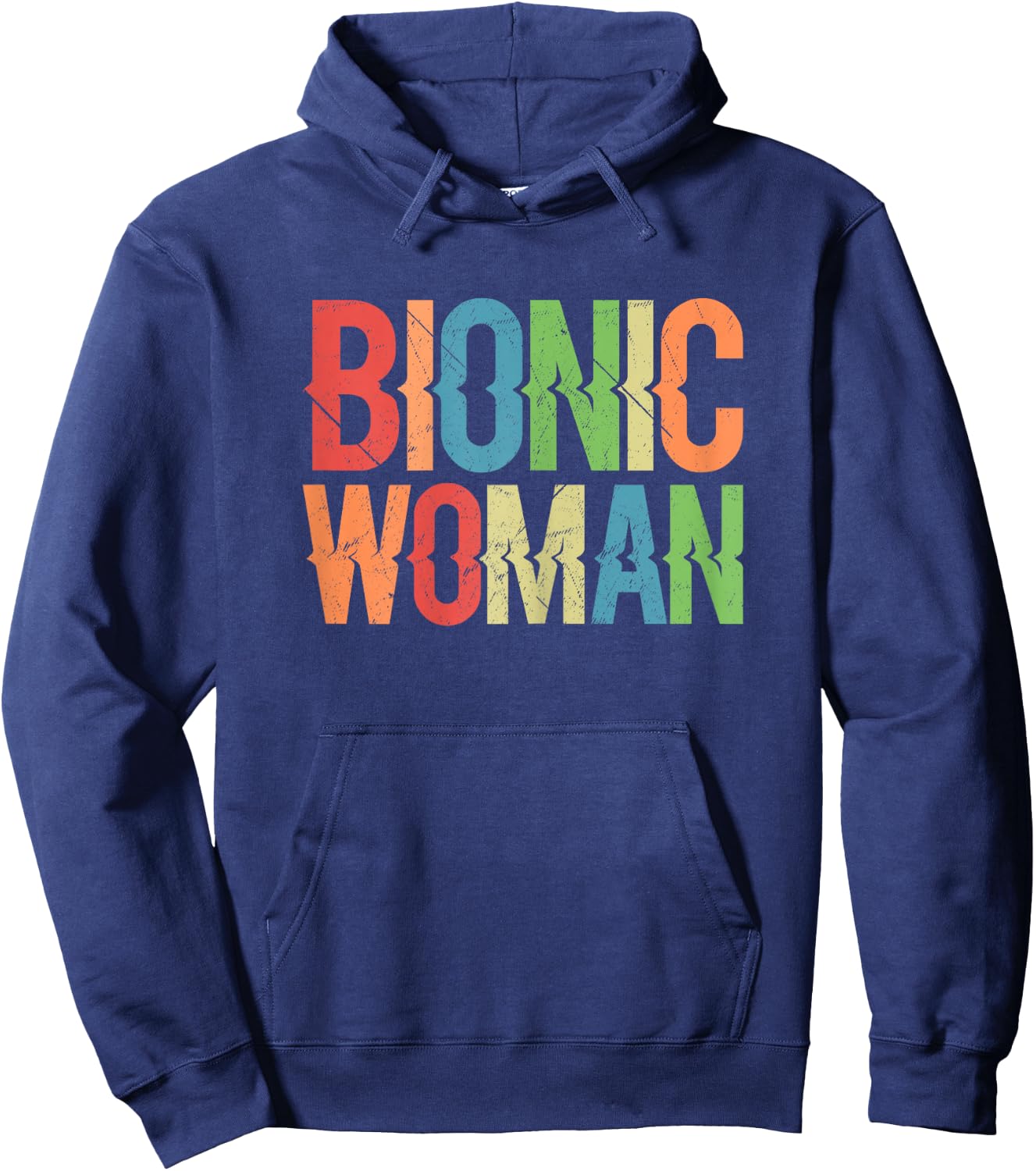 Unleash Your Inner Cyborg with our Bionic Women Design Hoodie - Hoodie | Navy